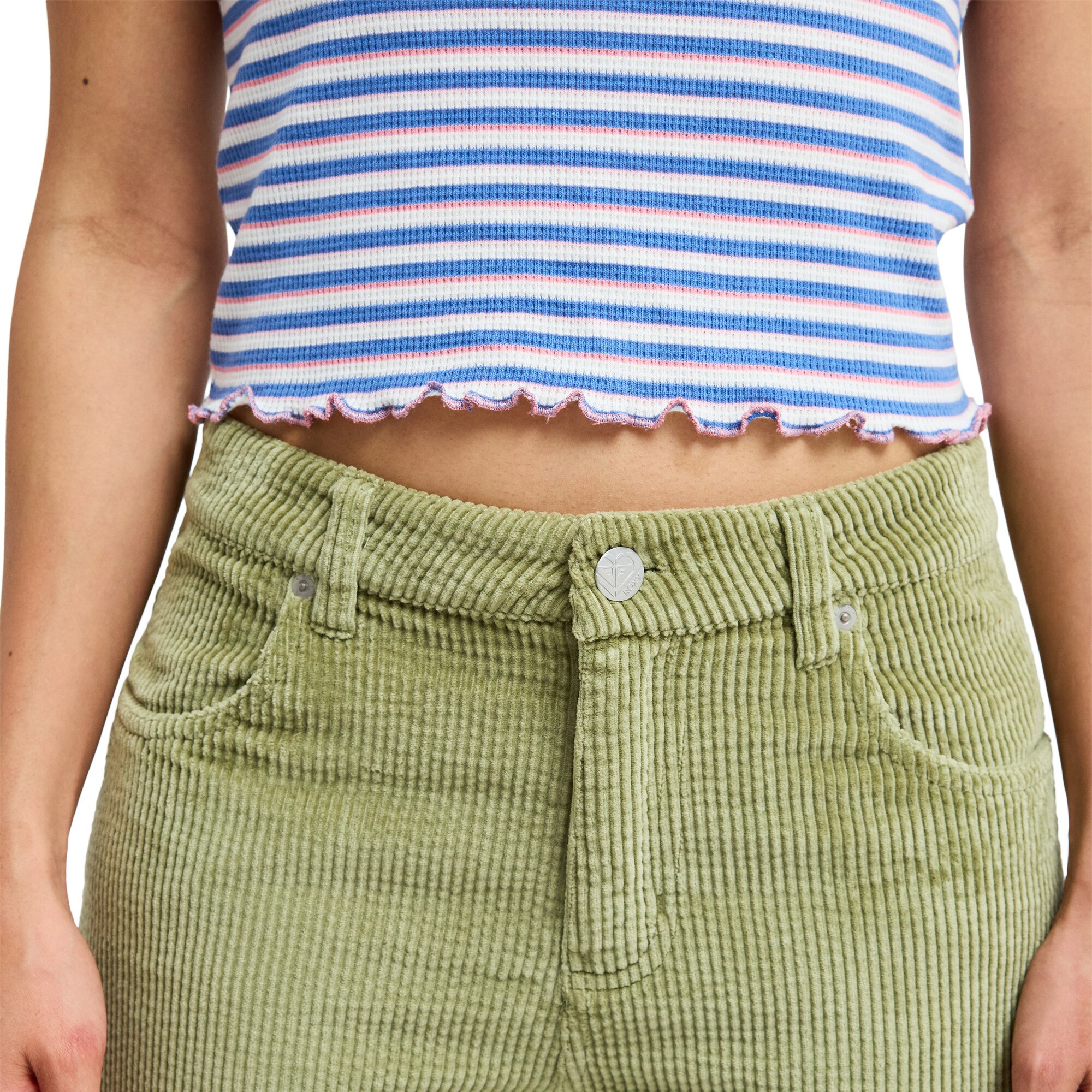 Pantalón de mujer Dawn Patrol Corduroy Roxy - Verde Oliva Verde Oliva-4