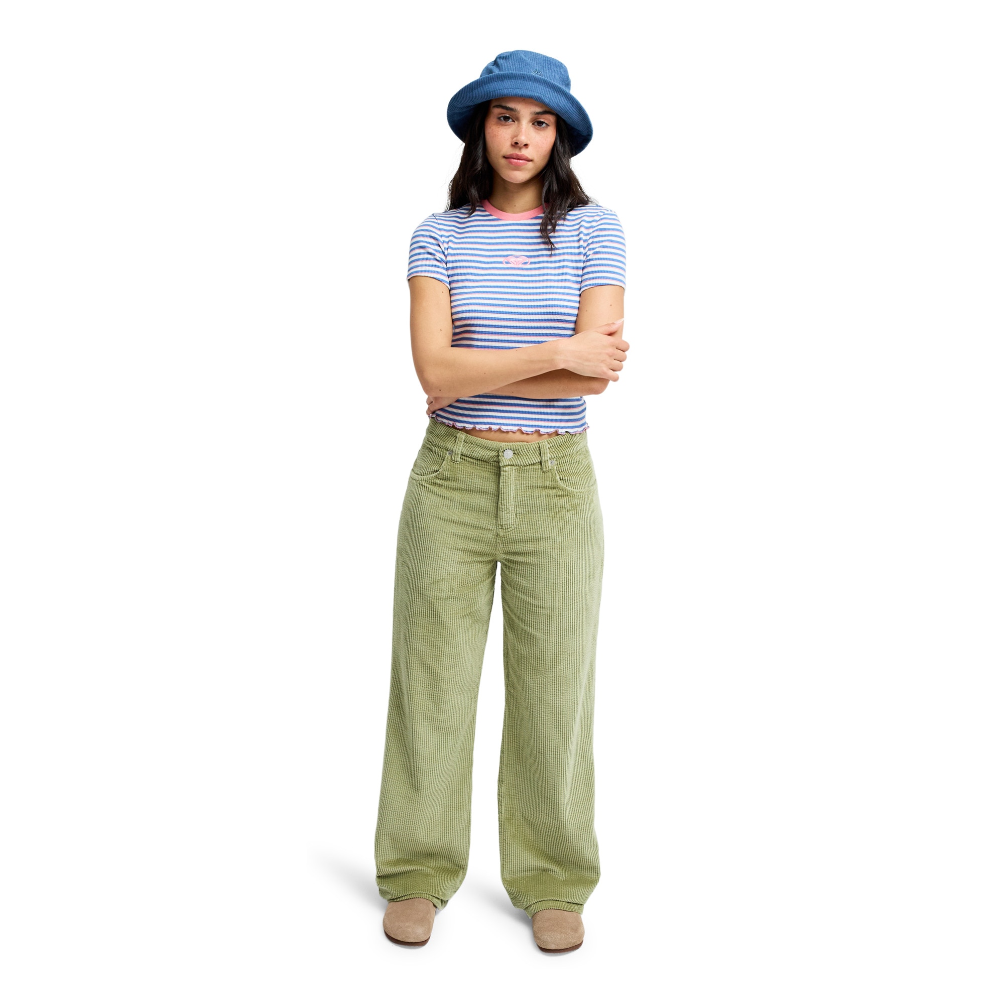 Pantalón de mujer Dawn Patrol Corduroy Roxy - Verde Oliva Verde Oliva-5