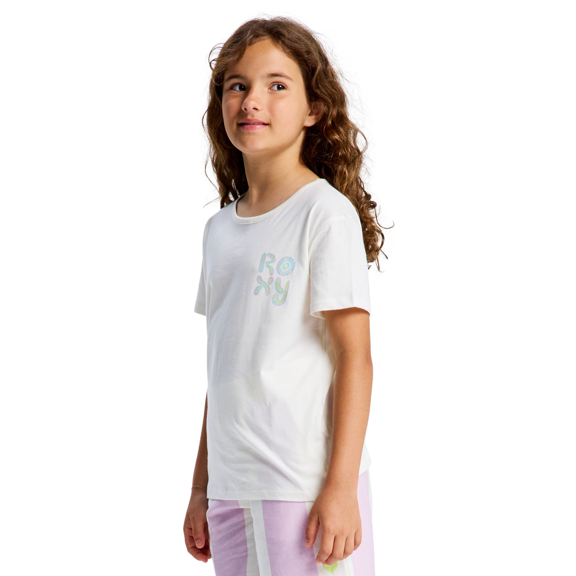 Camiseta de niños Lilyregular Night Vintage Roxy - Blanco Blanco-3