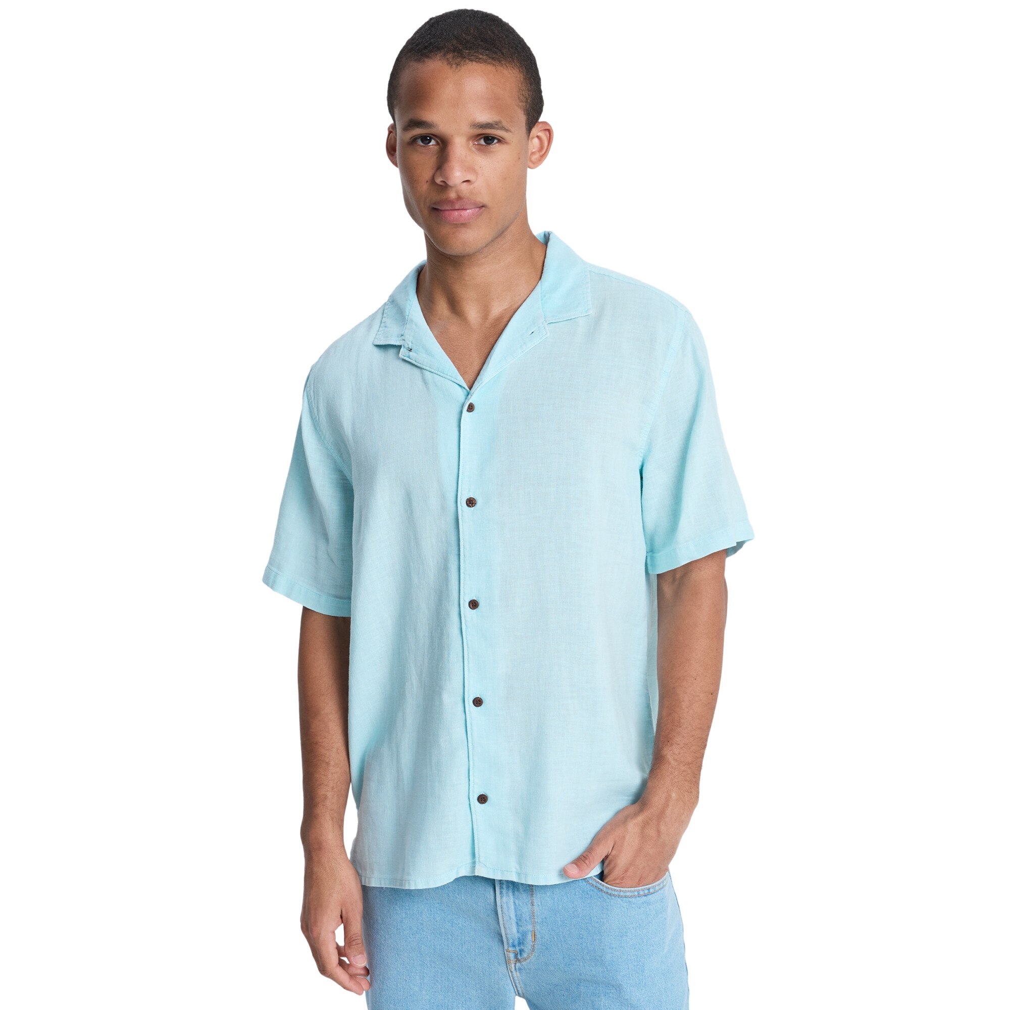 Quiksilver Camisa de hombre Sunrise Azul claro