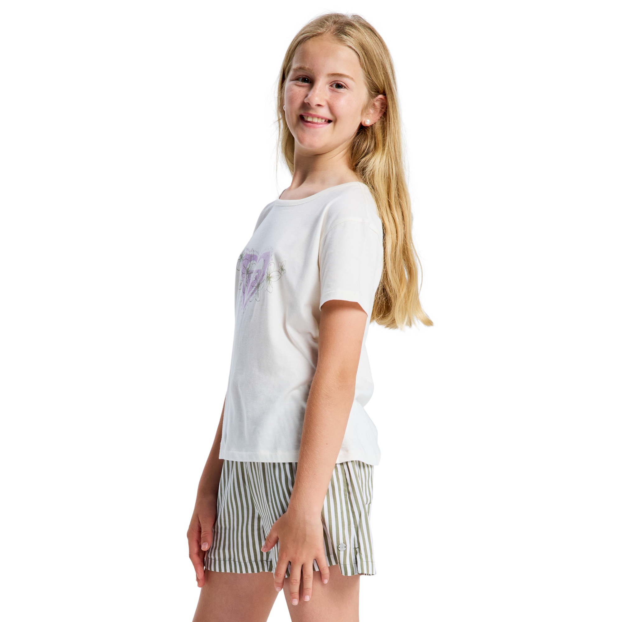 Camiseta de niños Lilyregular Night Roxy - Blanco Blanco-3