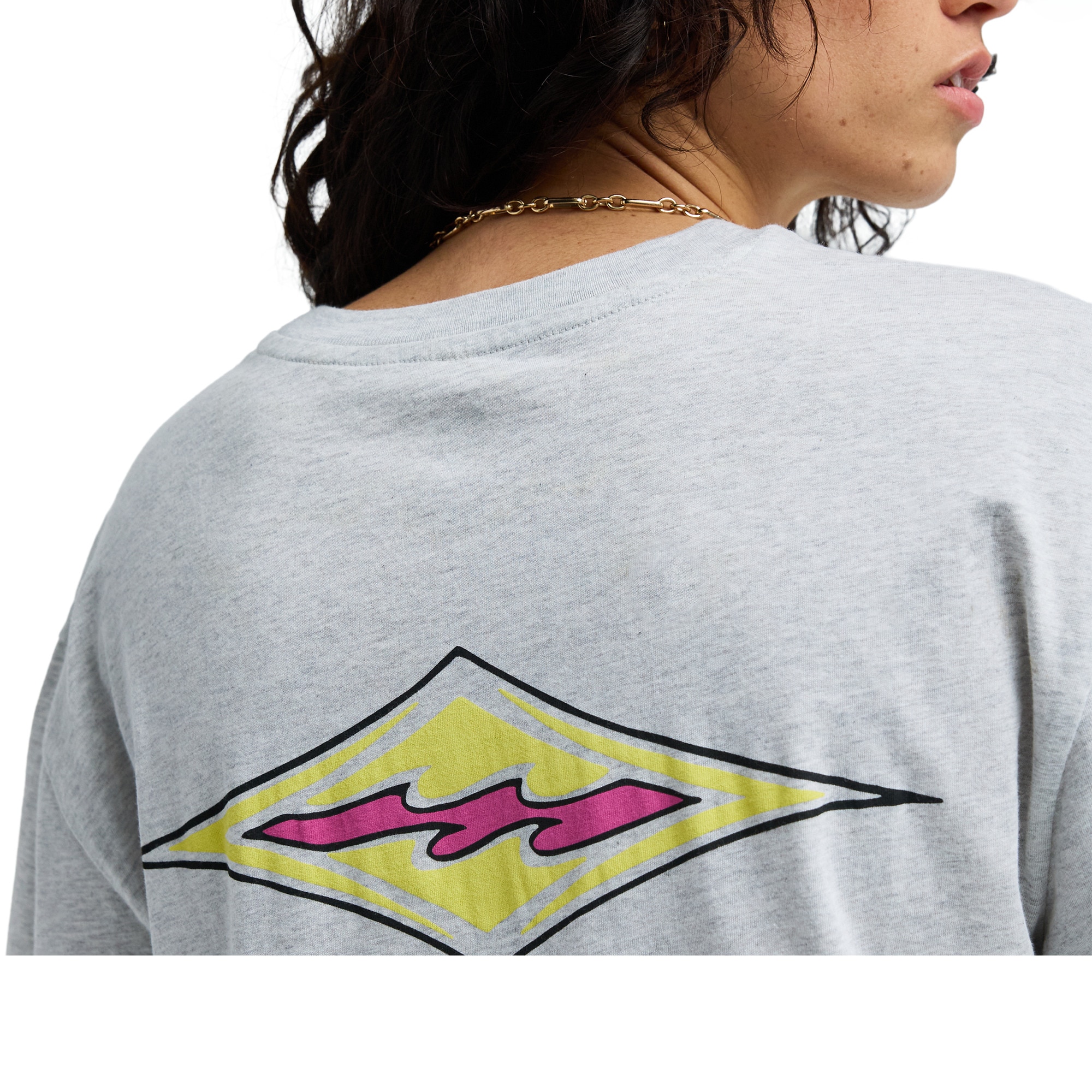Camiseta de mujer Heritage Baker Billabong - Gris Gris-5