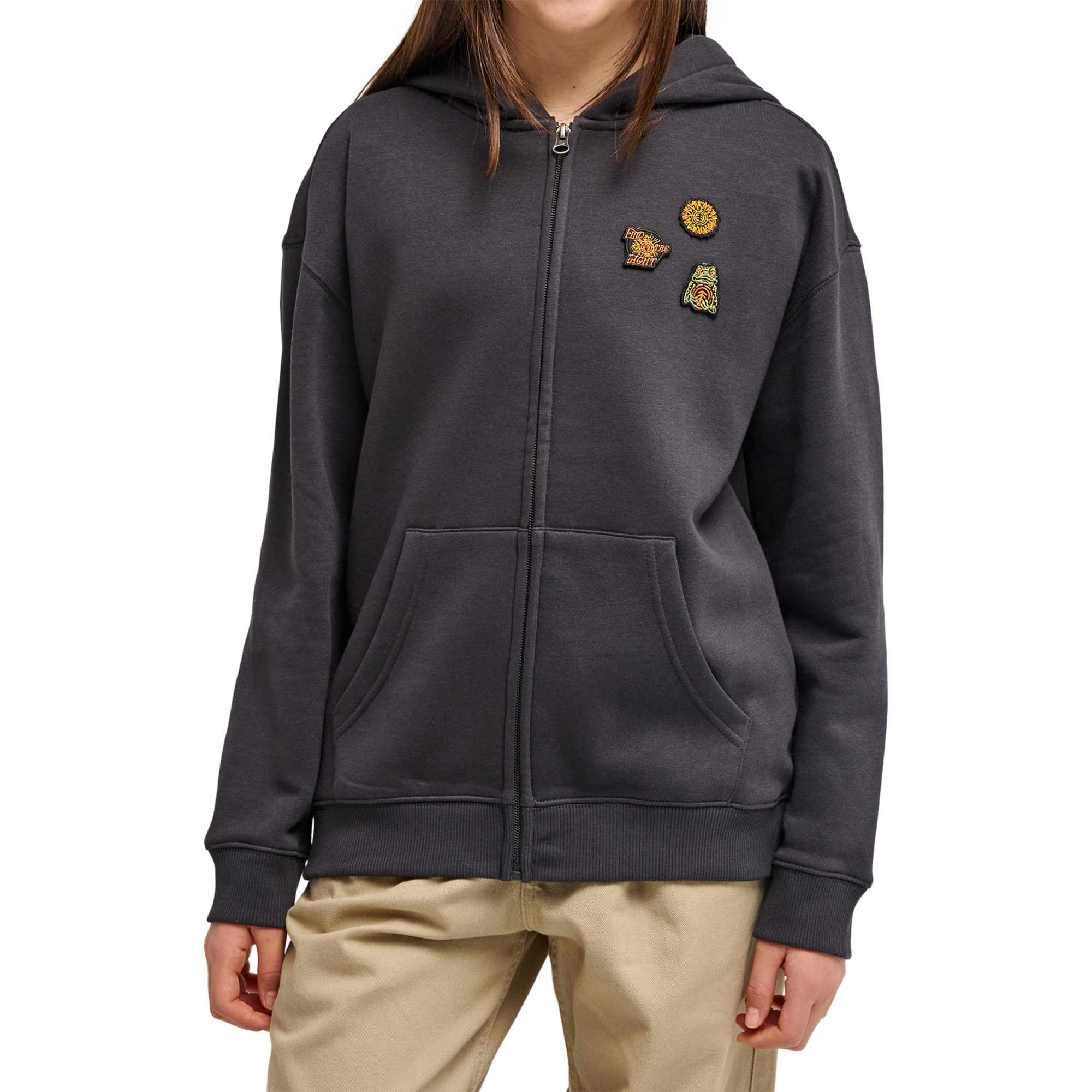 Element Sudadera de niños Timber Icon Embroidery Negro