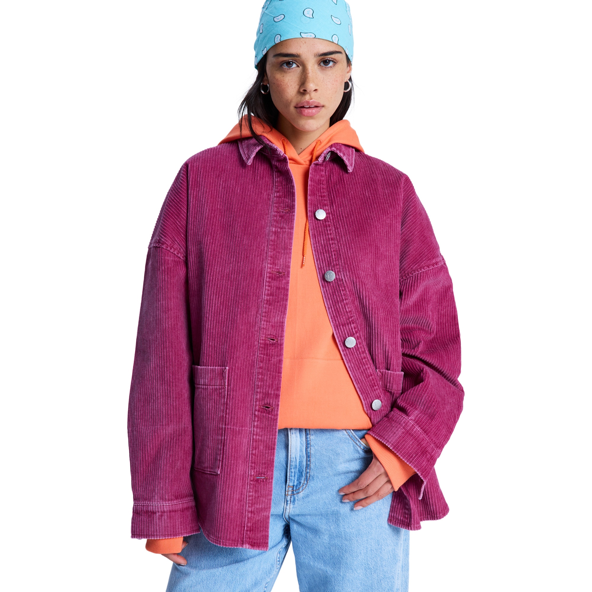 Imagen 1 de Chaqueta de mujer Kick Back Washed Cord Roxy Morado
