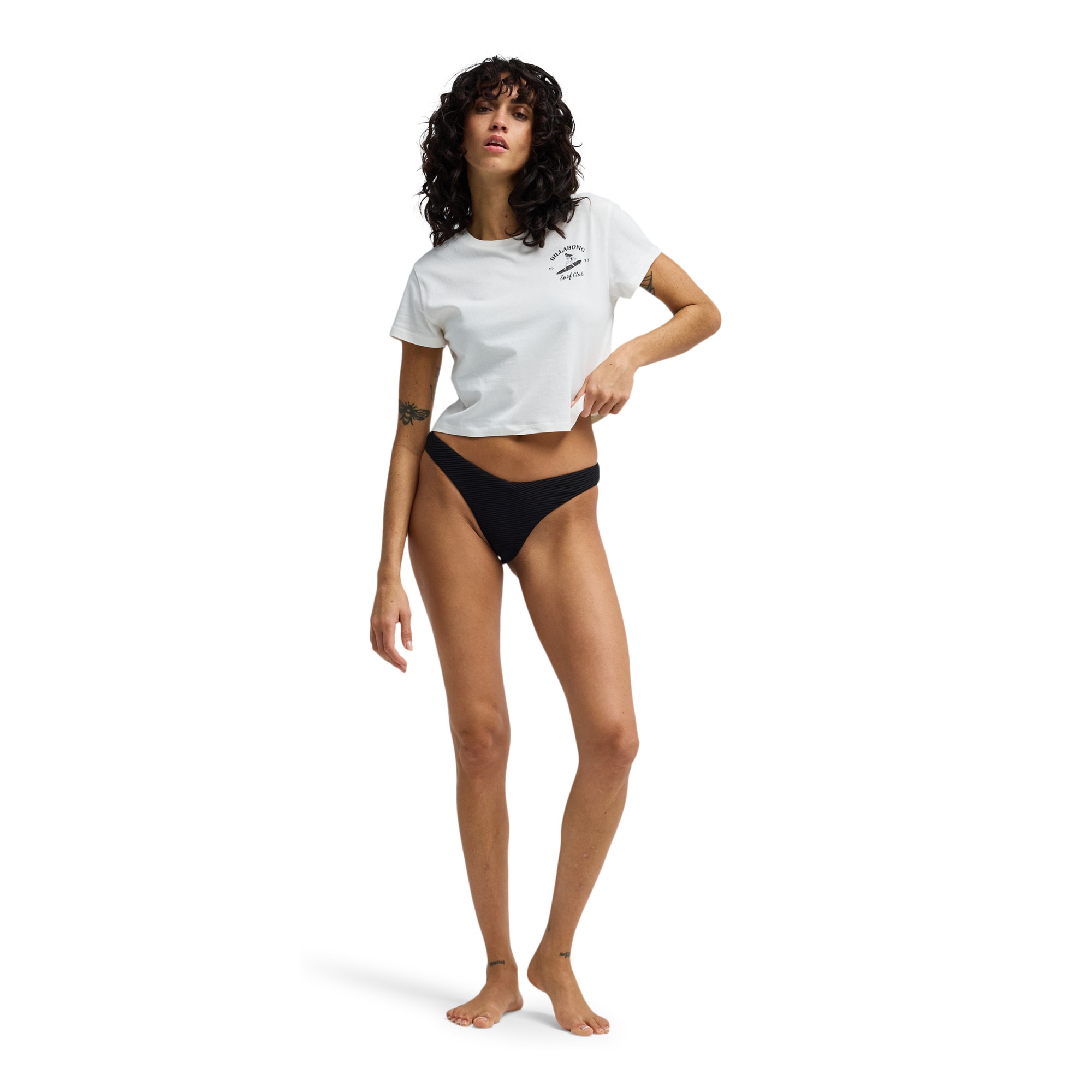 Camiseta de mujer Surf The Waves Billabong - Blanco Blanco-3