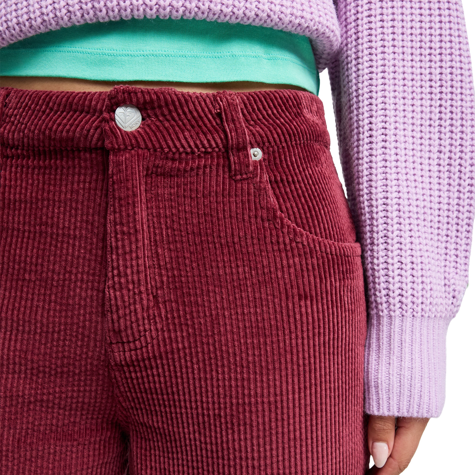 Pantalón de mujer Dawn Patrol Corduroy Roxy - Rojo Rojo-4