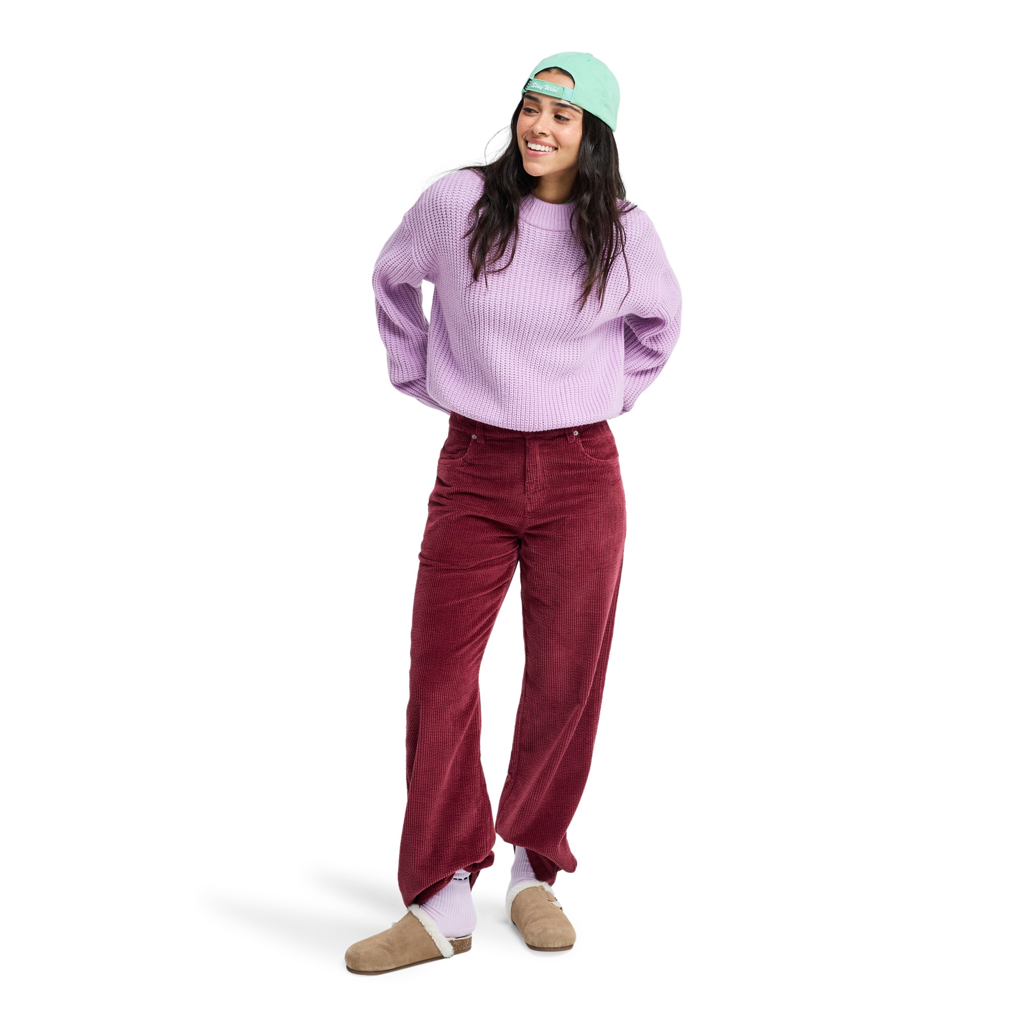 Pantalón de mujer Dawn Patrol Corduroy Roxy - Rojo Rojo-5