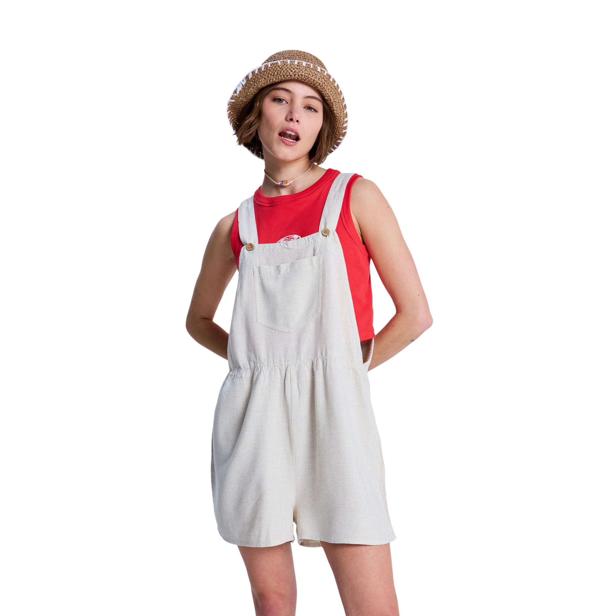 Roxy Mono corto de mujer Easy Isle Mini Blanco