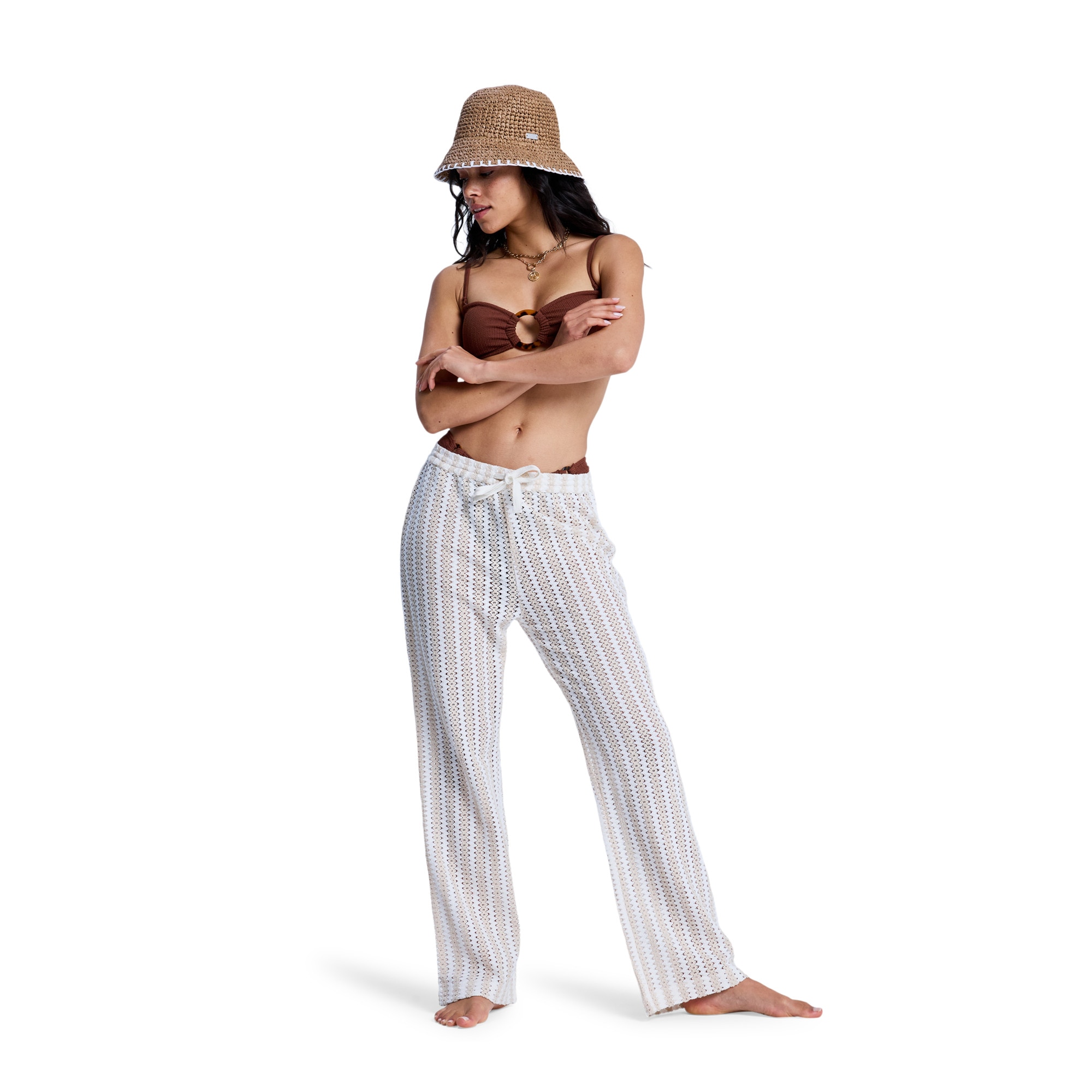 Pantalón de mujer Moana Story Roxy - Beige Beige-1