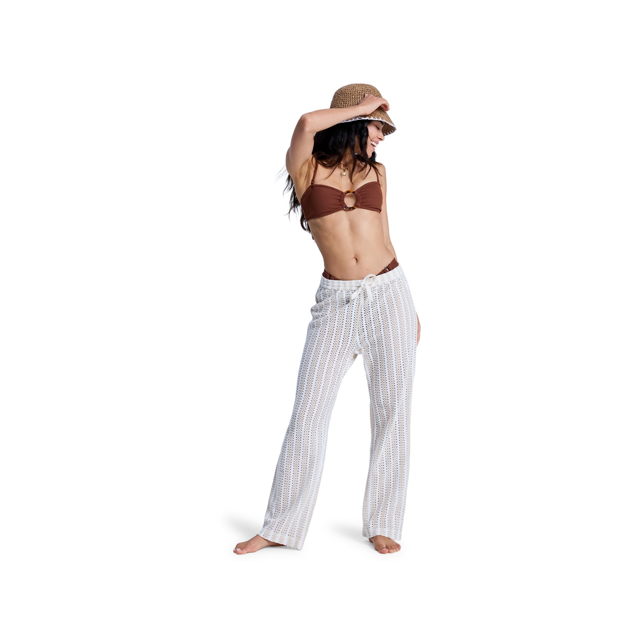 Pantalón de mujer Moana Story Roxy - Beige Beige-4