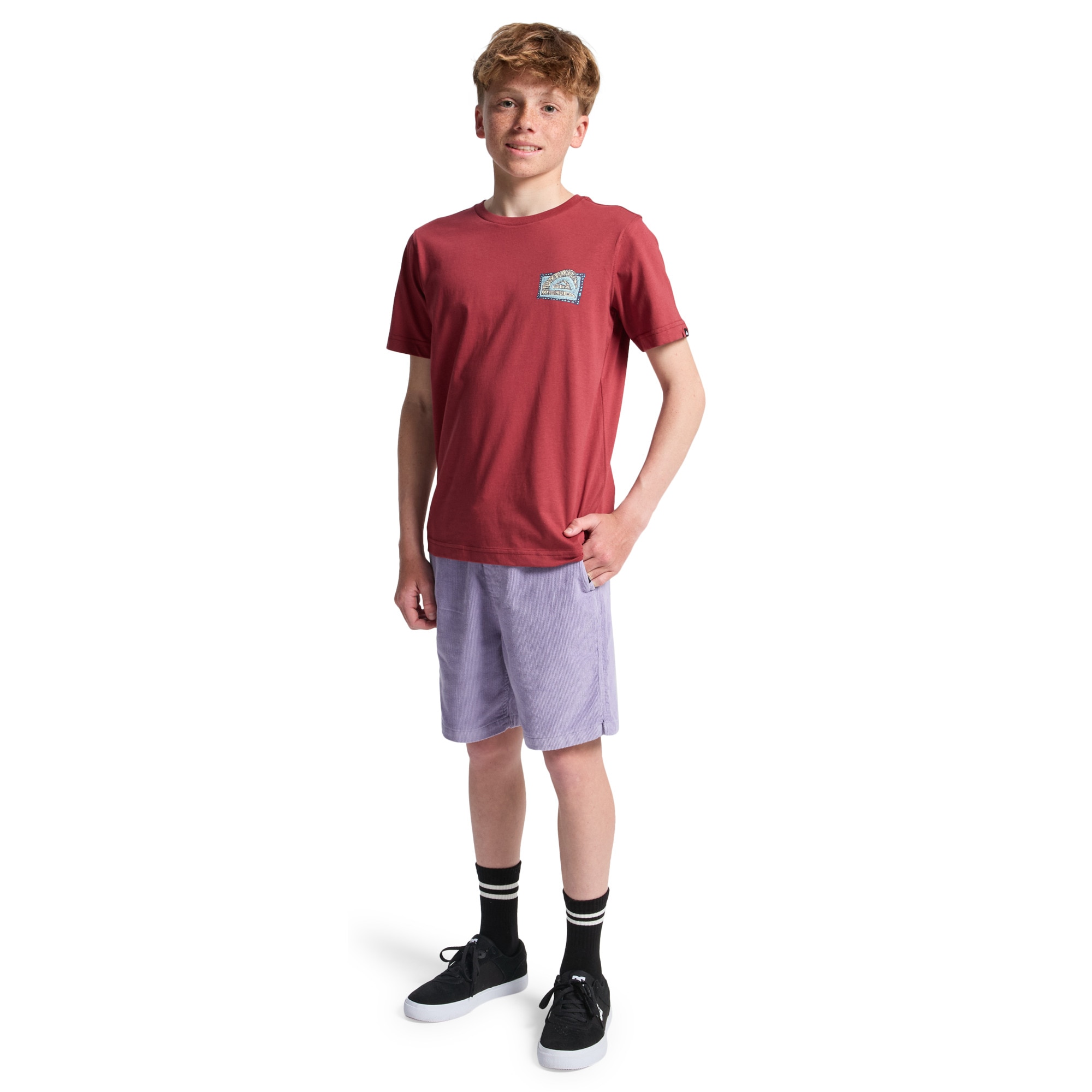 Camiseta de niños Heritage Quiksilver - Rojo Rojo-6