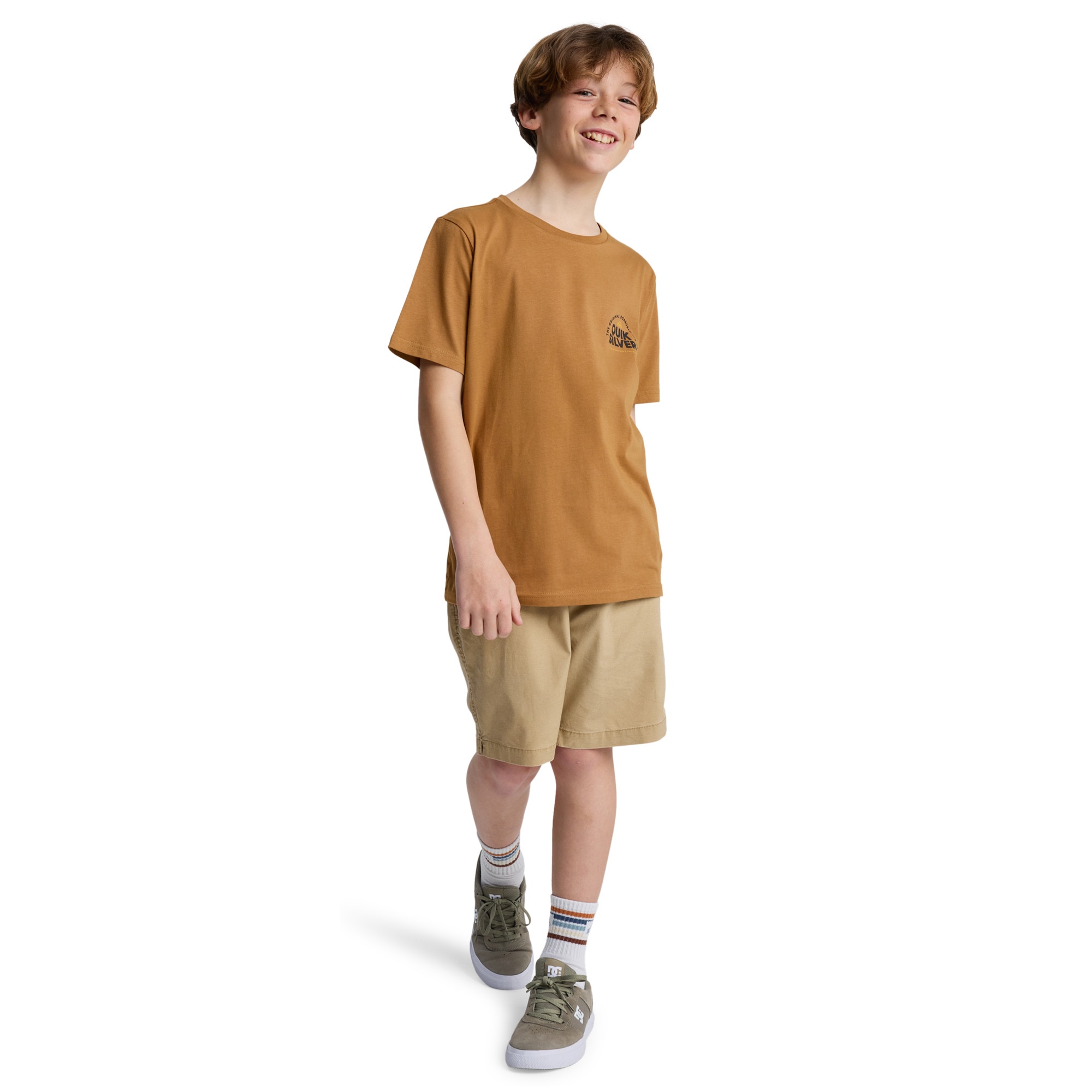 Camiseta de niños Fundamental Ride Quiksilver - Marrón Marrón-5