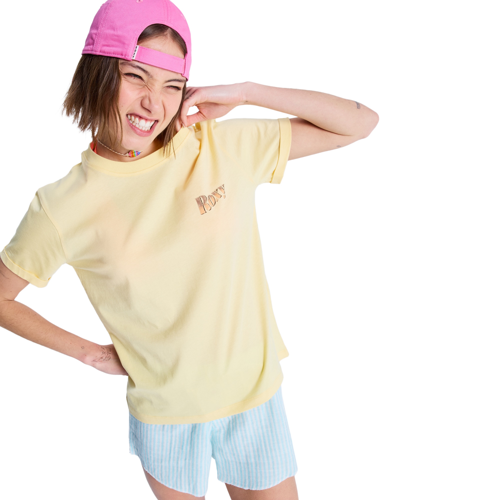 Camiseta de mujer Oceanregular Poster Roxy - Amarillo Amarillo-1