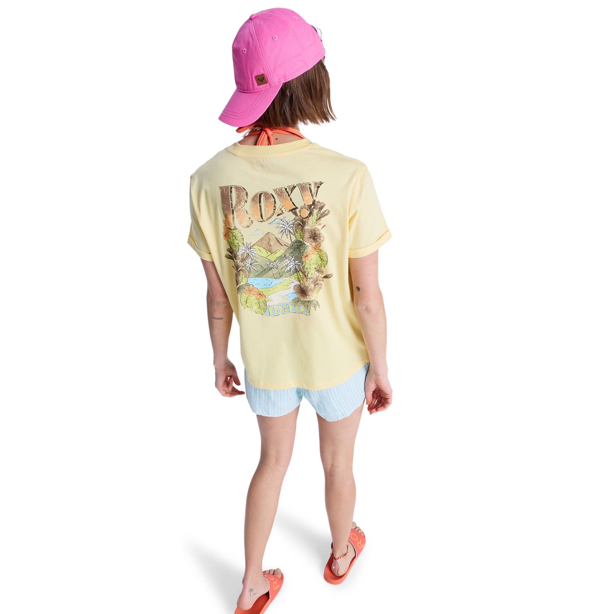 Camiseta de mujer Oceanregular Poster Roxy - Amarillo Amarillo-2
