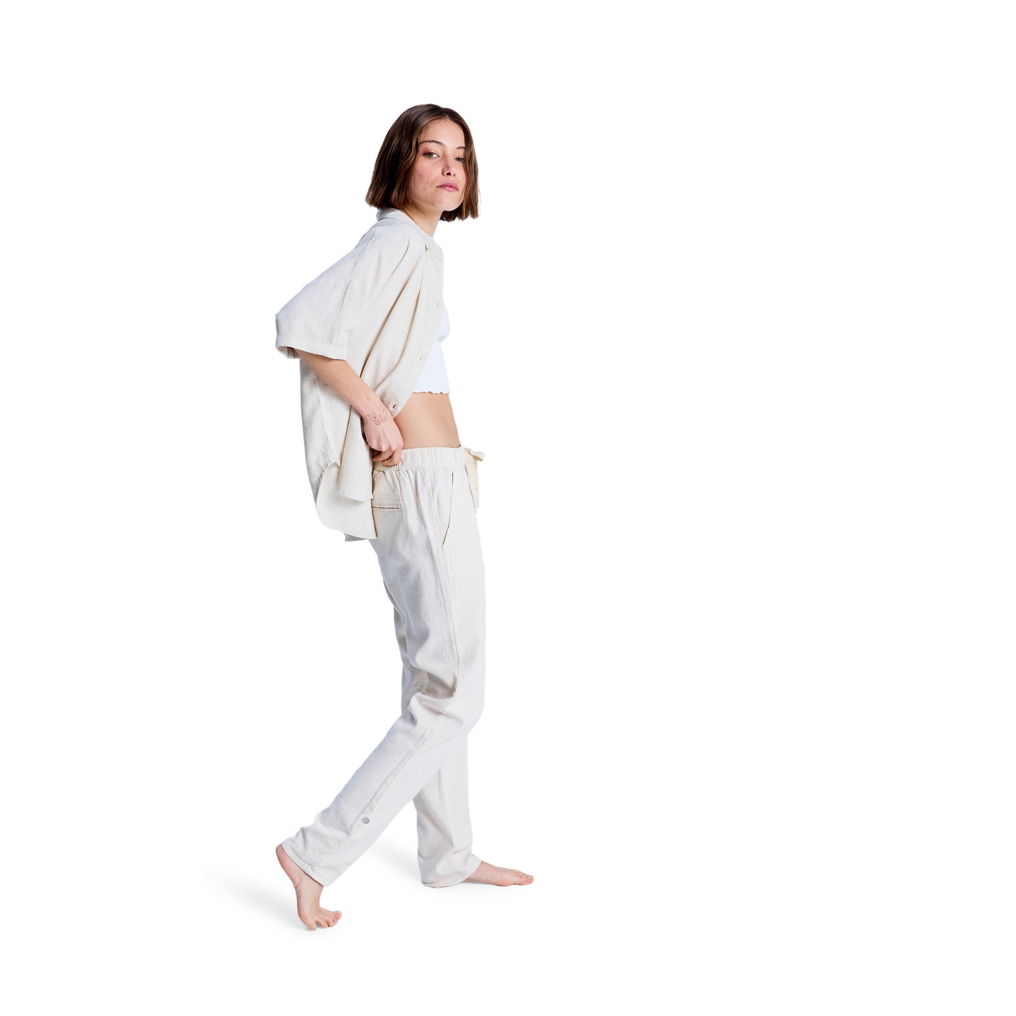 Pantalón de mujer On The Seashore Roxy - Natural Natural-3