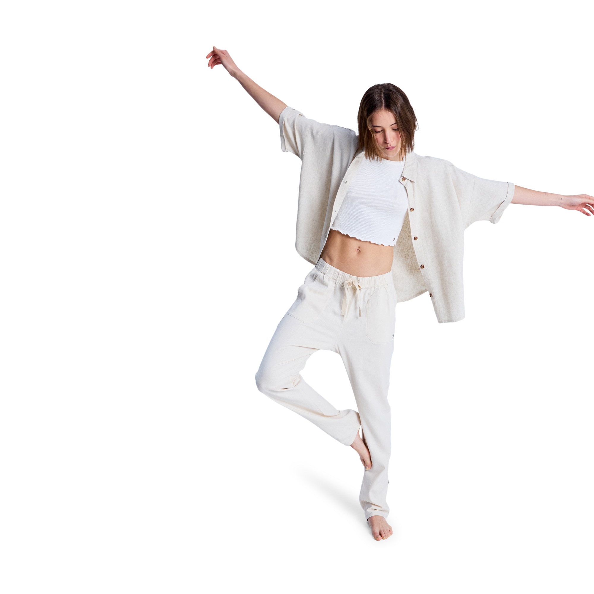 Pantalón de mujer On The Seashore Roxy - Natural Natural-5