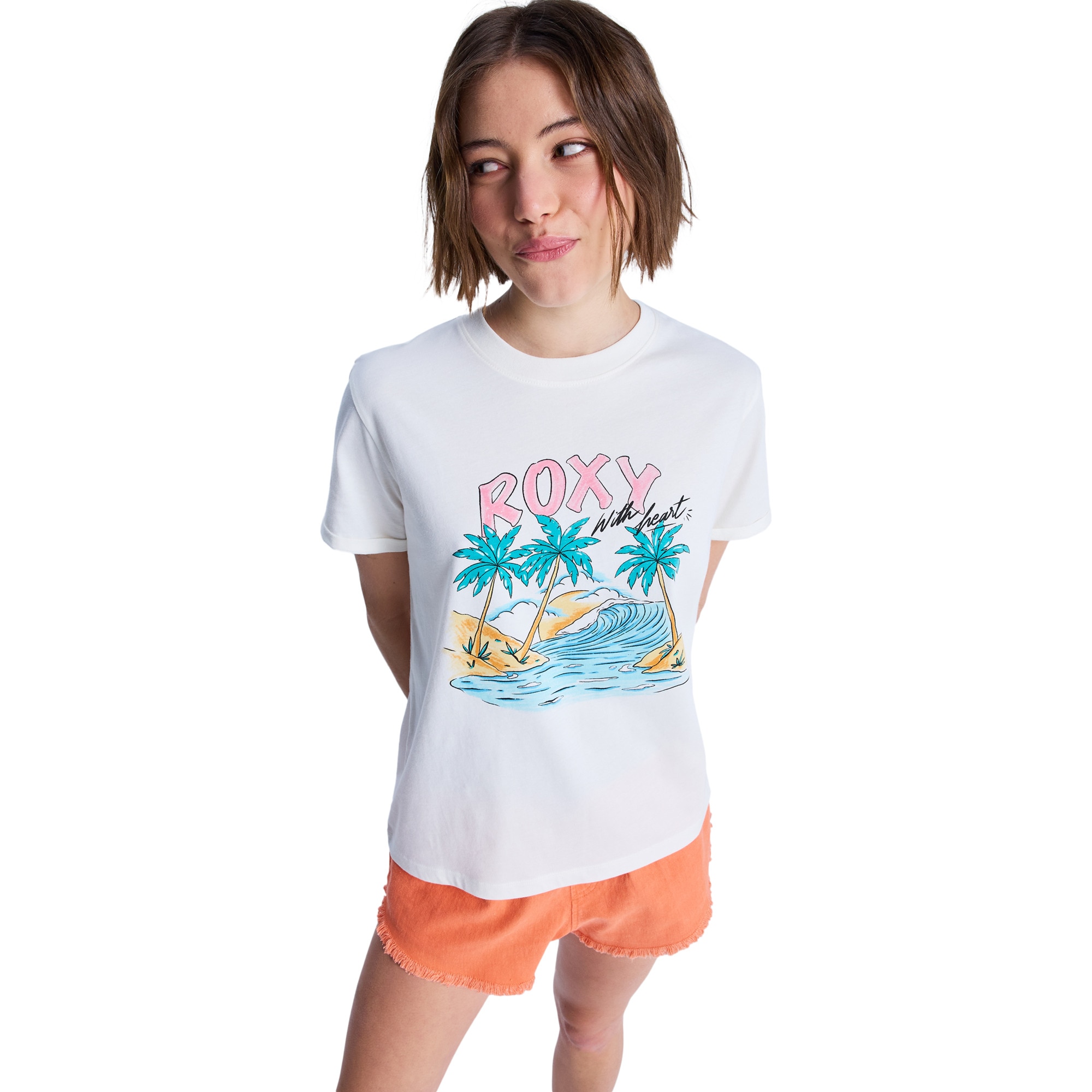 Camiseta de mujer Oceanregular Poster Roxy - Blanco Blanco-1