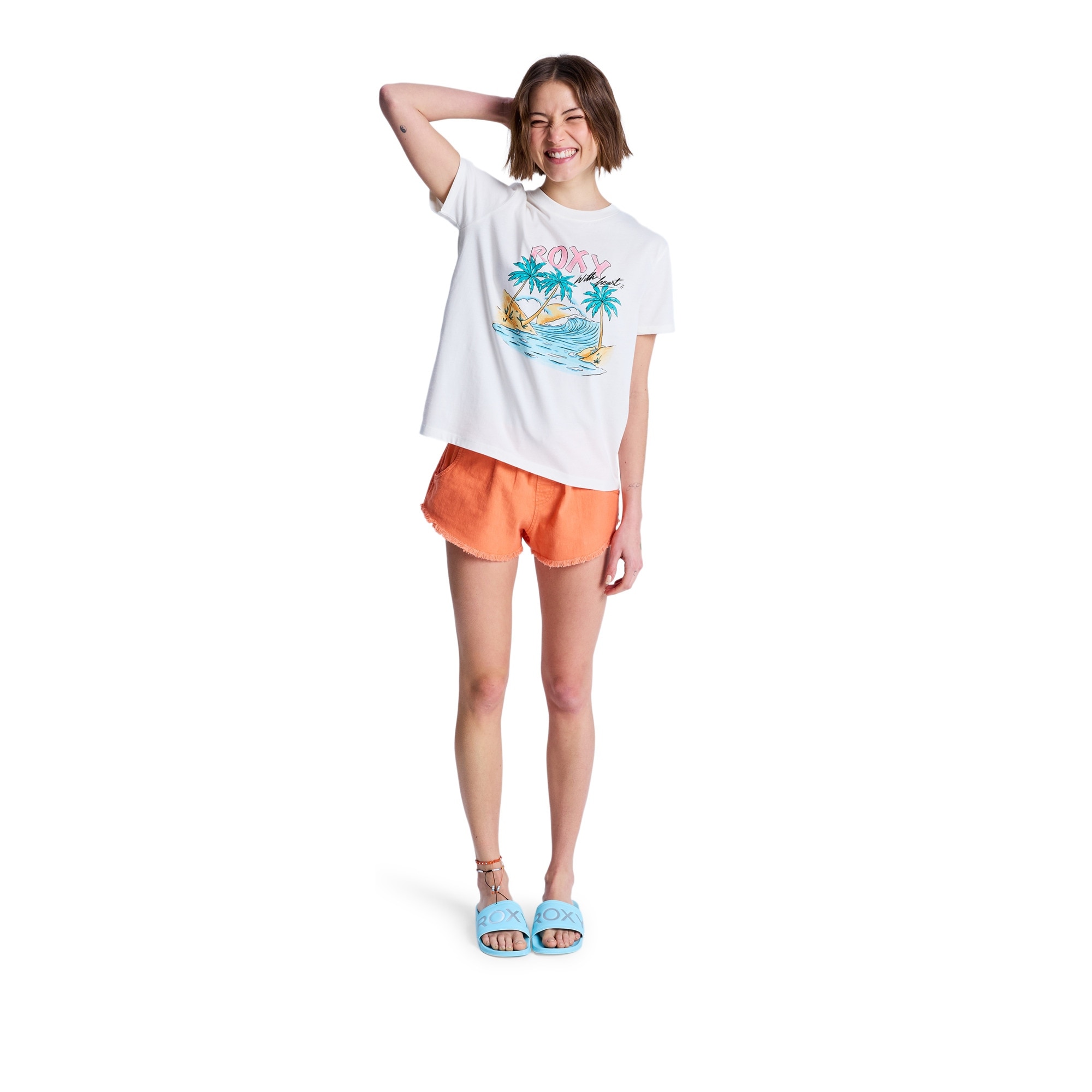 Camiseta de mujer Oceanregular Poster Roxy - Blanco Blanco-5