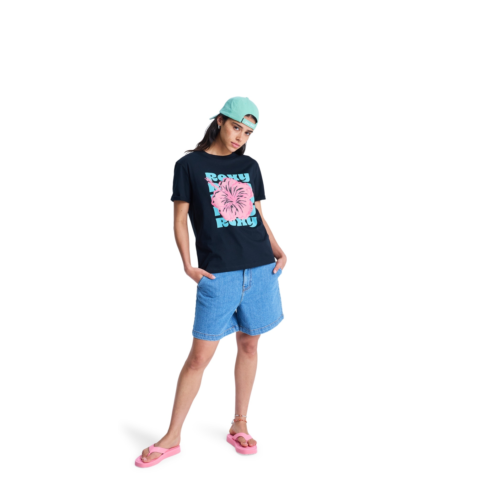 Camiseta de mujer Oceanregular Poster Roxy - Negro Negro-5