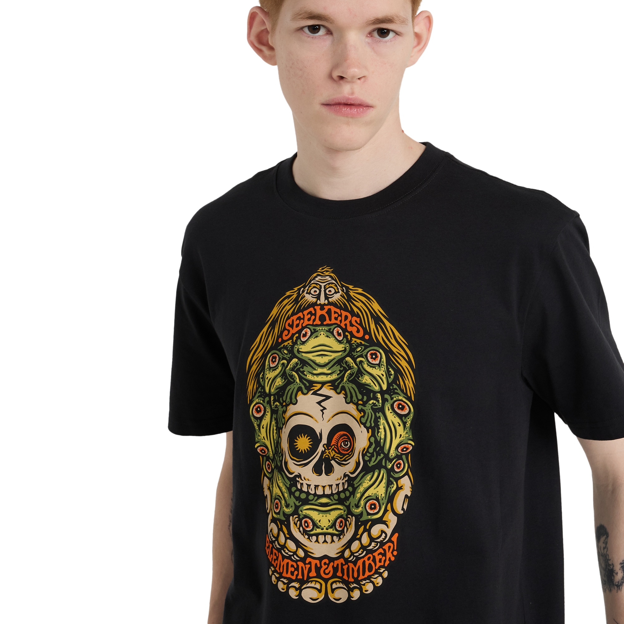 Camiseta de hombre Timber Orbit Element - Negro Negro-4