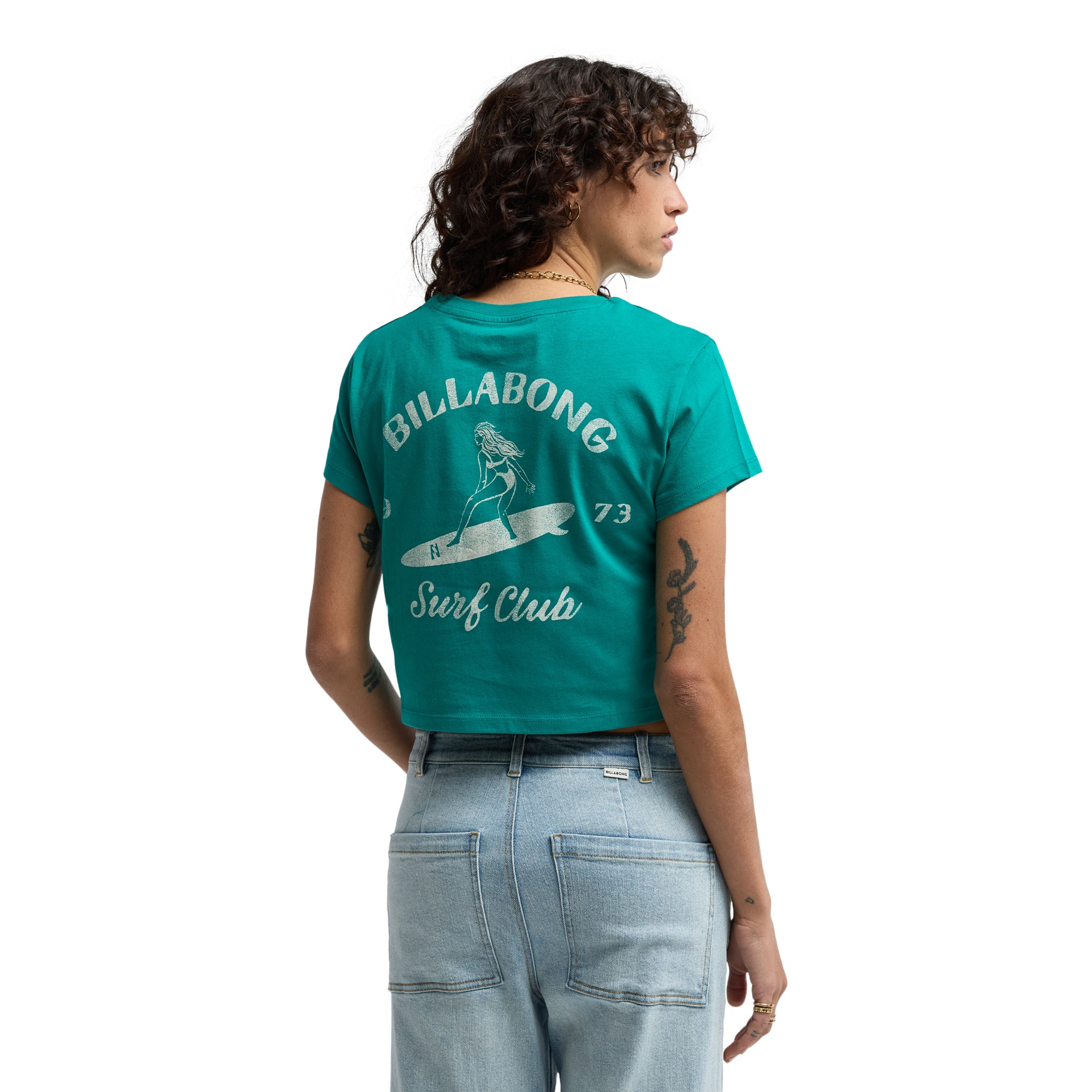 Camiseta de mujer Surf The Waves Billabong - Verde Verde-2