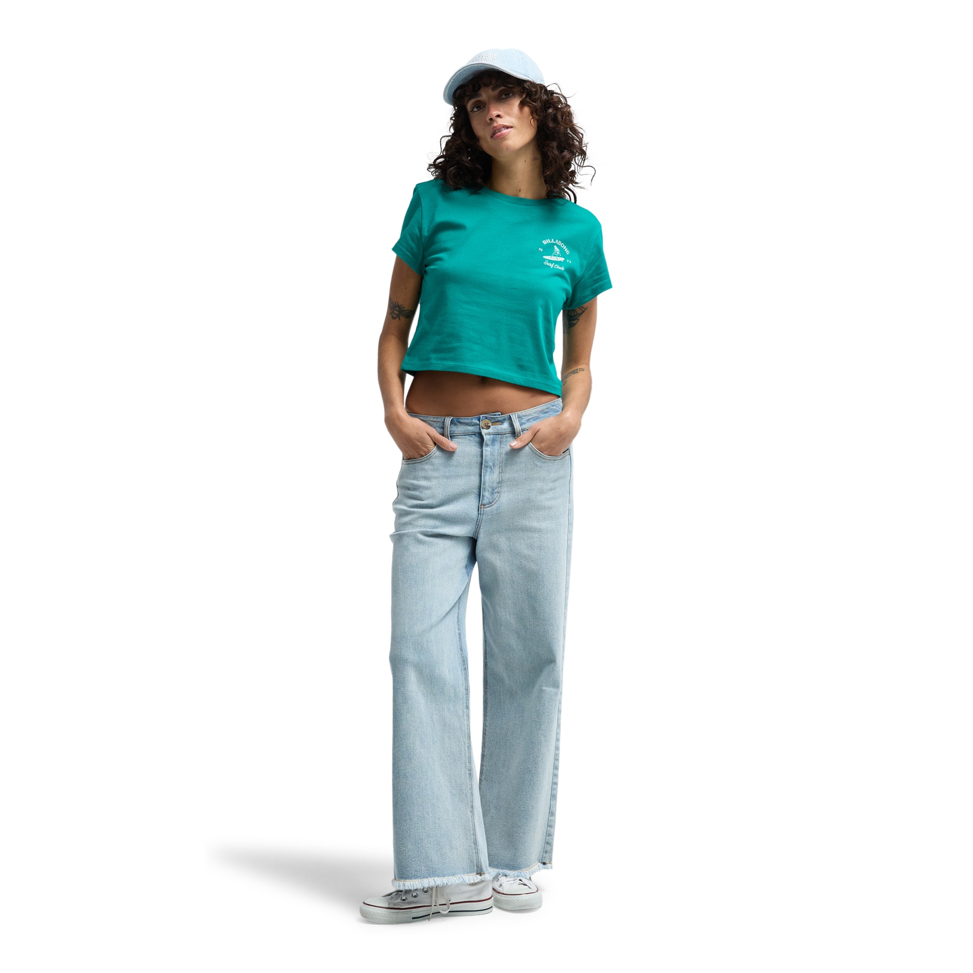 Camiseta de mujer Surf The Waves Billabong - Verde Verde-3
