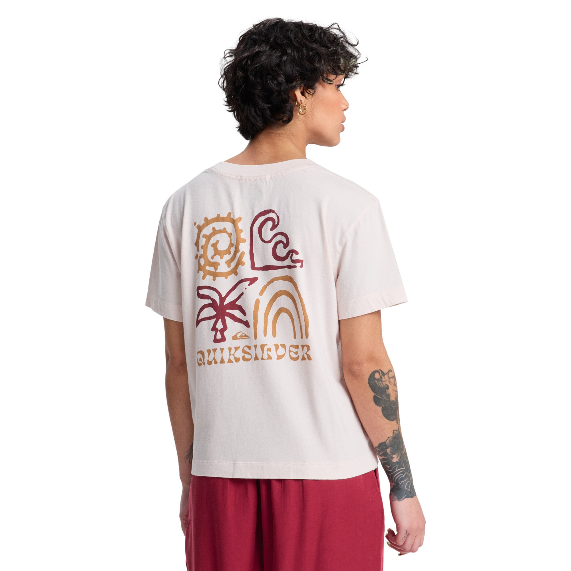 Camiseta de mujer Standard Quiksilver - Rosa Rosa-2