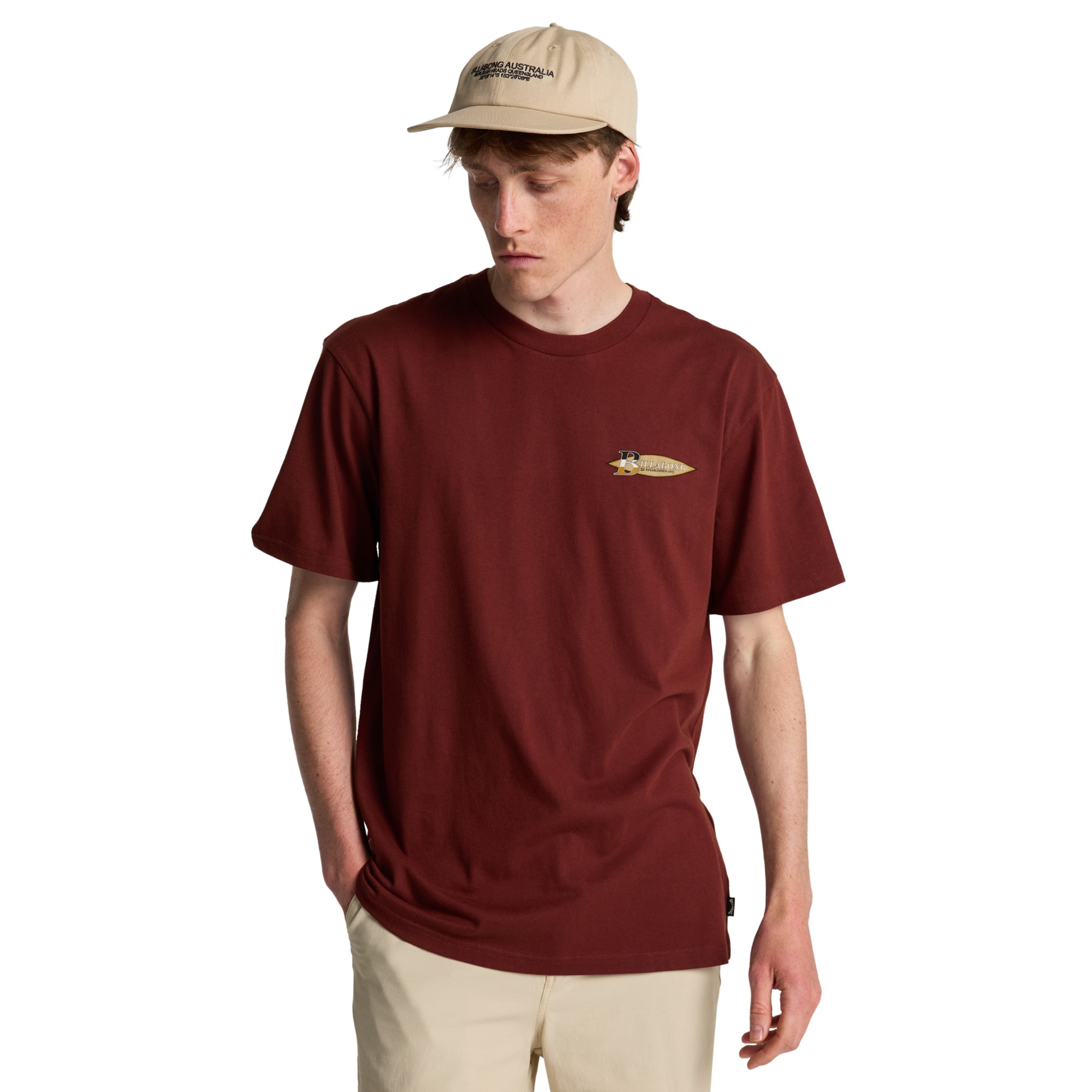 Camiseta de hombre Runner Up Billabong - Rojo Rojo-1