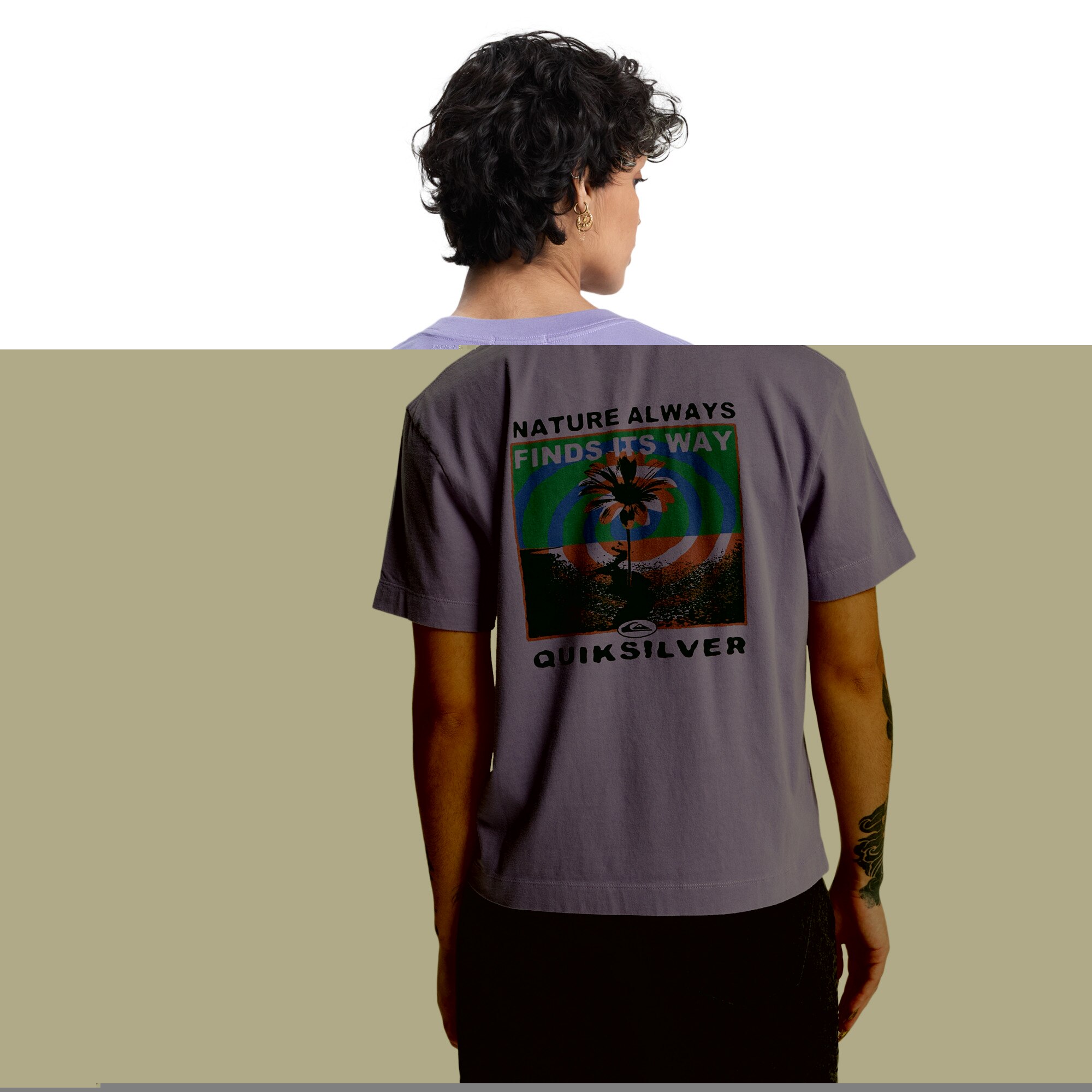 Camiseta de mujer Standard Quiksilver - Morado Morado-2