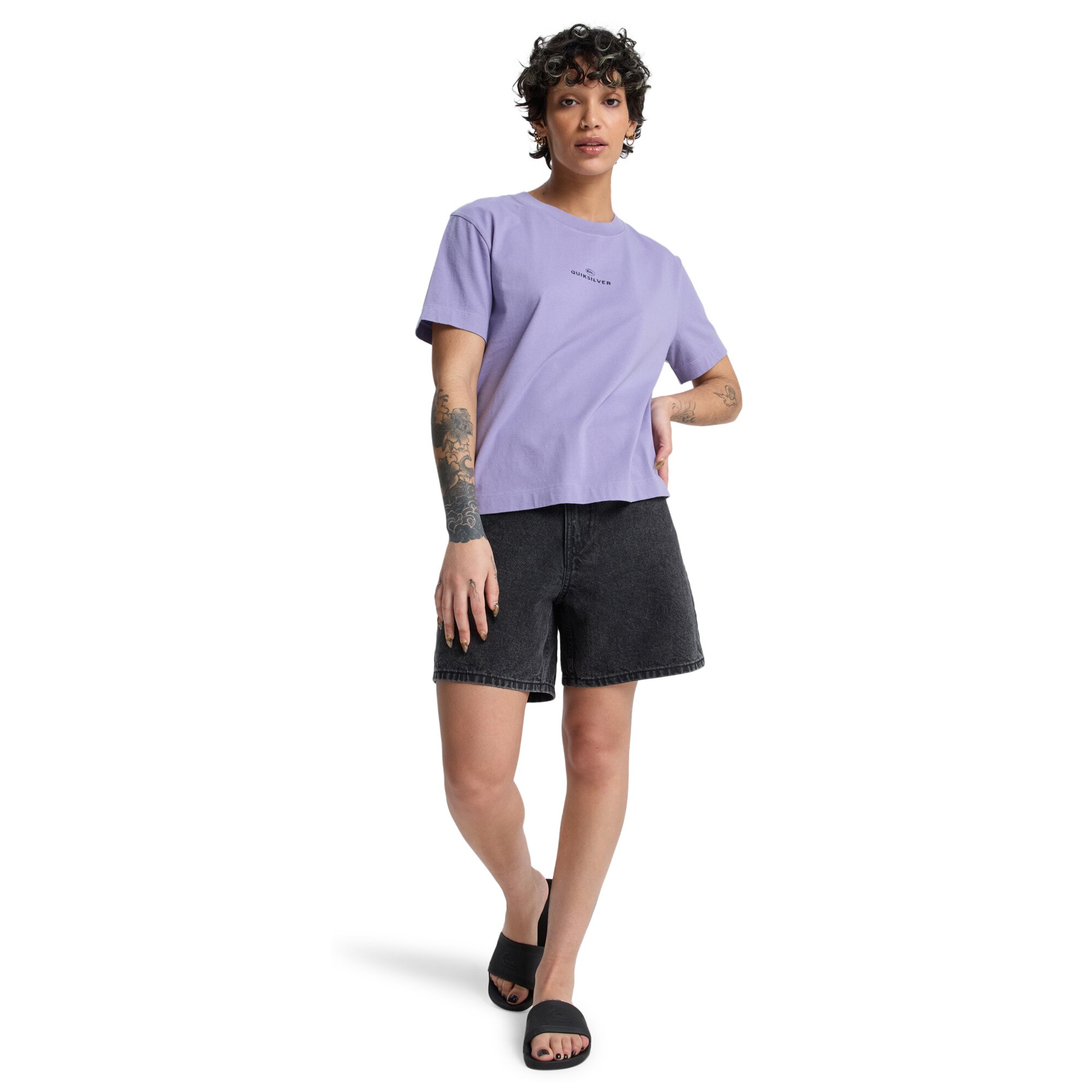 Camiseta de mujer Standard Quiksilver - Morado Morado-5