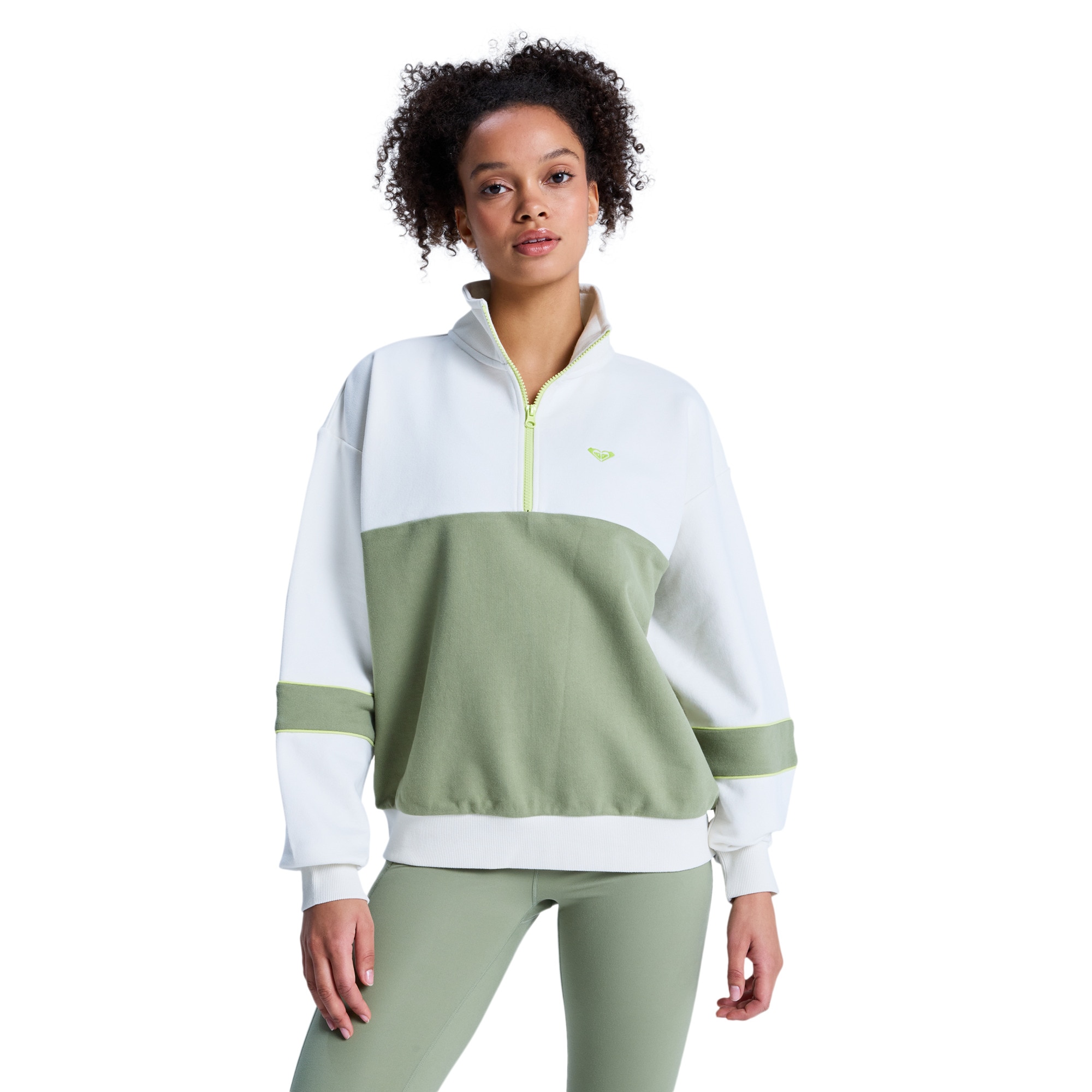 Imagen 0 de Sudadera de mujer Ess Energy New Roxy Verde Oliva