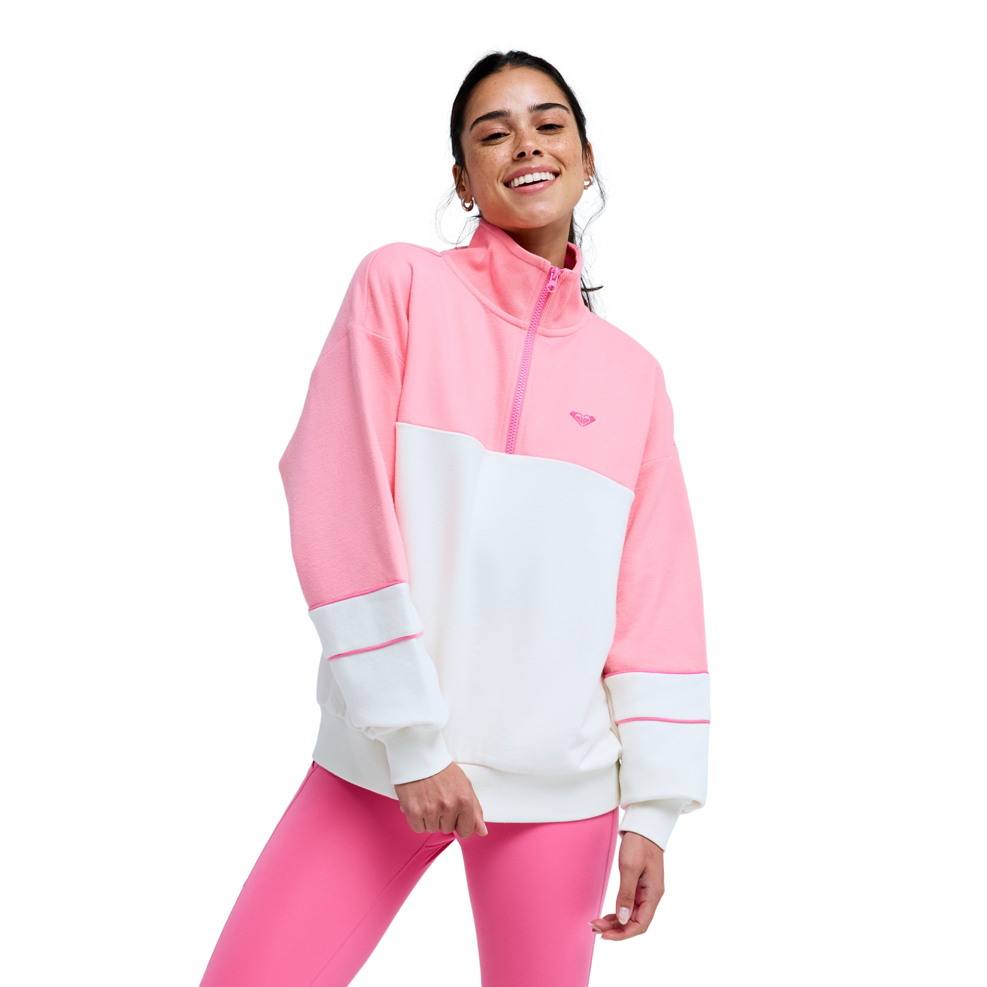 Sudadera de mujer Ess Energy New Roxy - Rosa Rosa-1