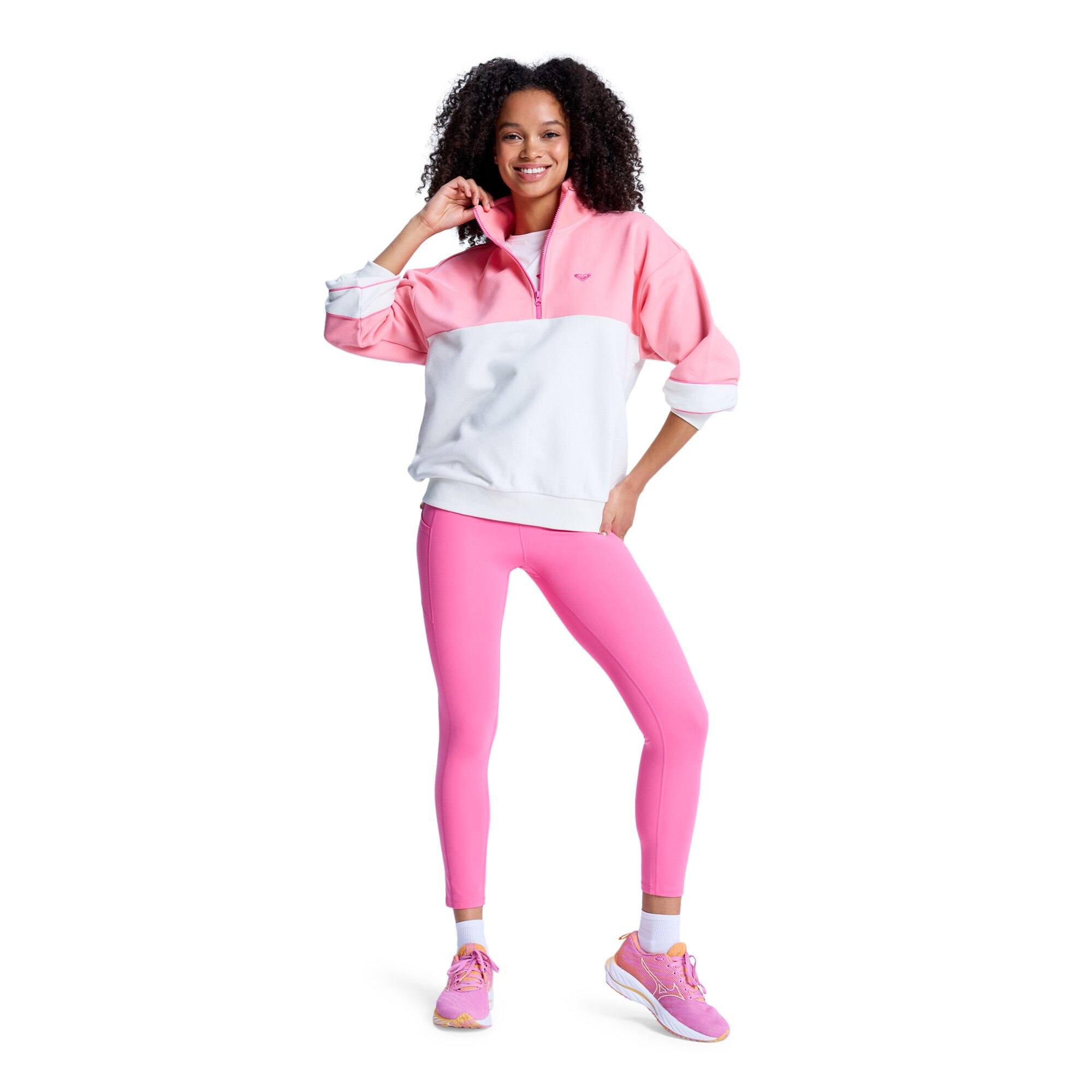 Sudadera de mujer Ess Energy New Roxy - Rosa Rosa-5