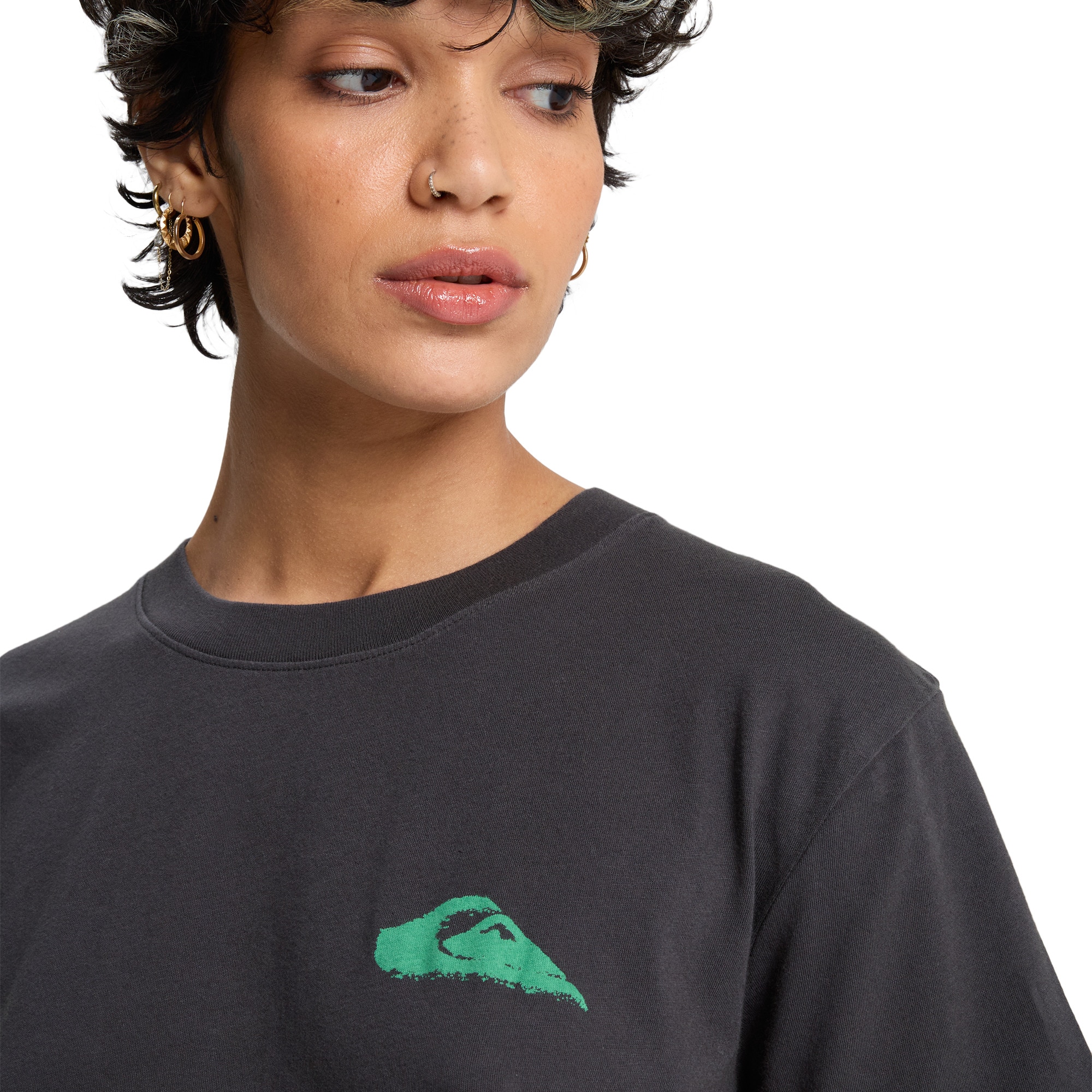Camiseta de mujer Standard Quiksilver - Negro Negro-4