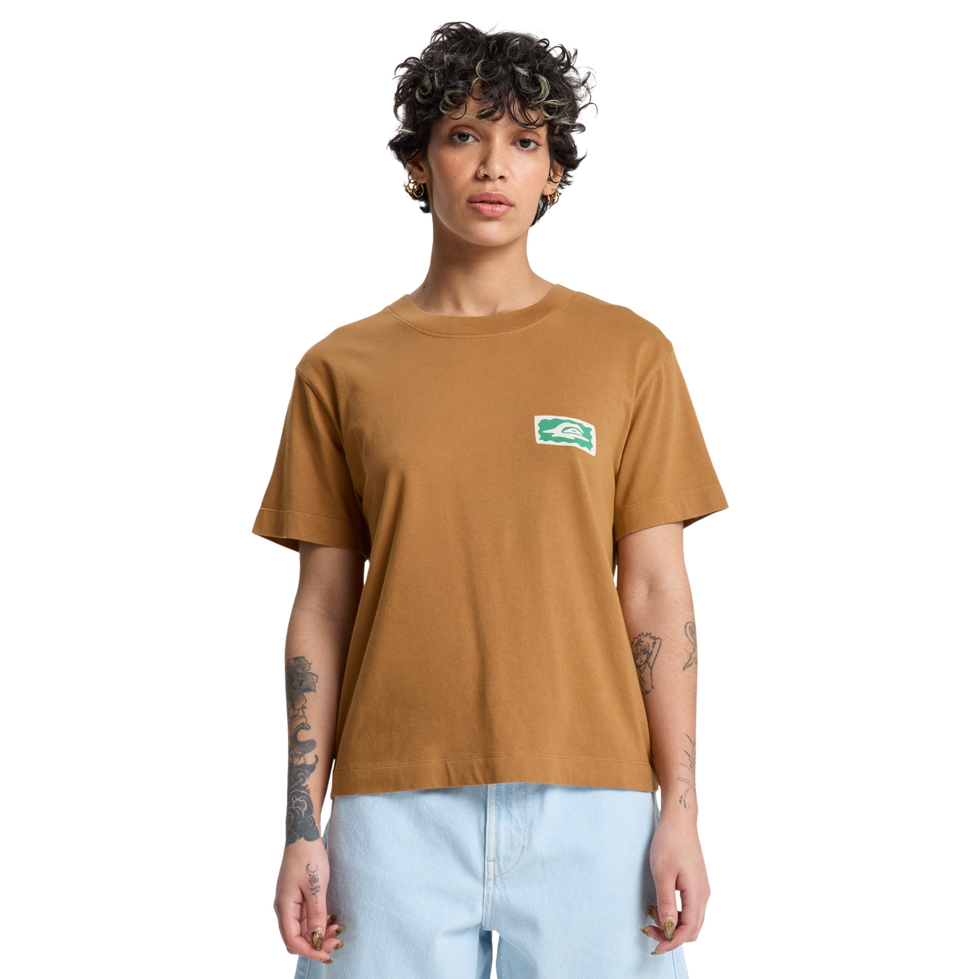 Camiseta de mujer Standard Quiksilver - Marrón Marrón-1