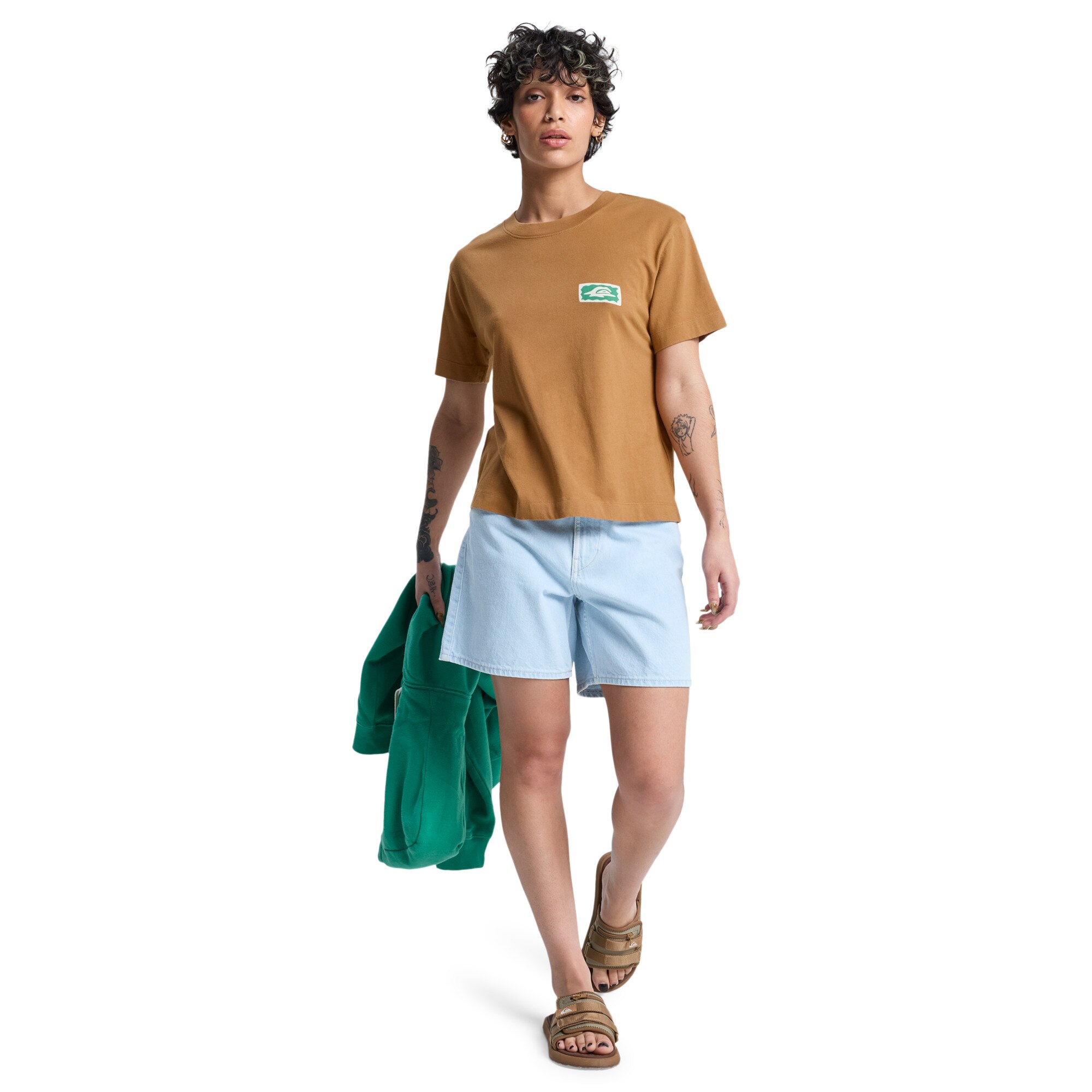 Camiseta de mujer Standard Quiksilver - Marrón Marrón-5