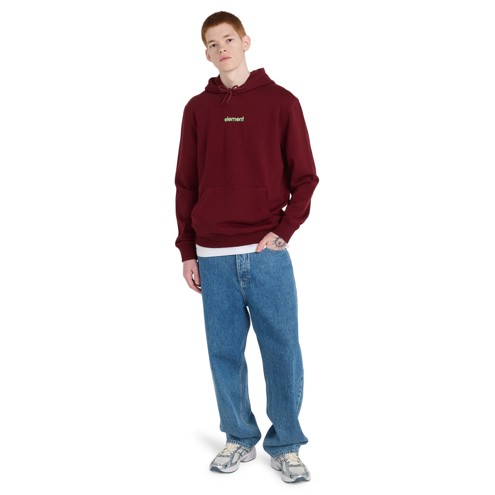 Sudadera con capucha para Hombre Simple Logo Element - Rojo Rojo-4