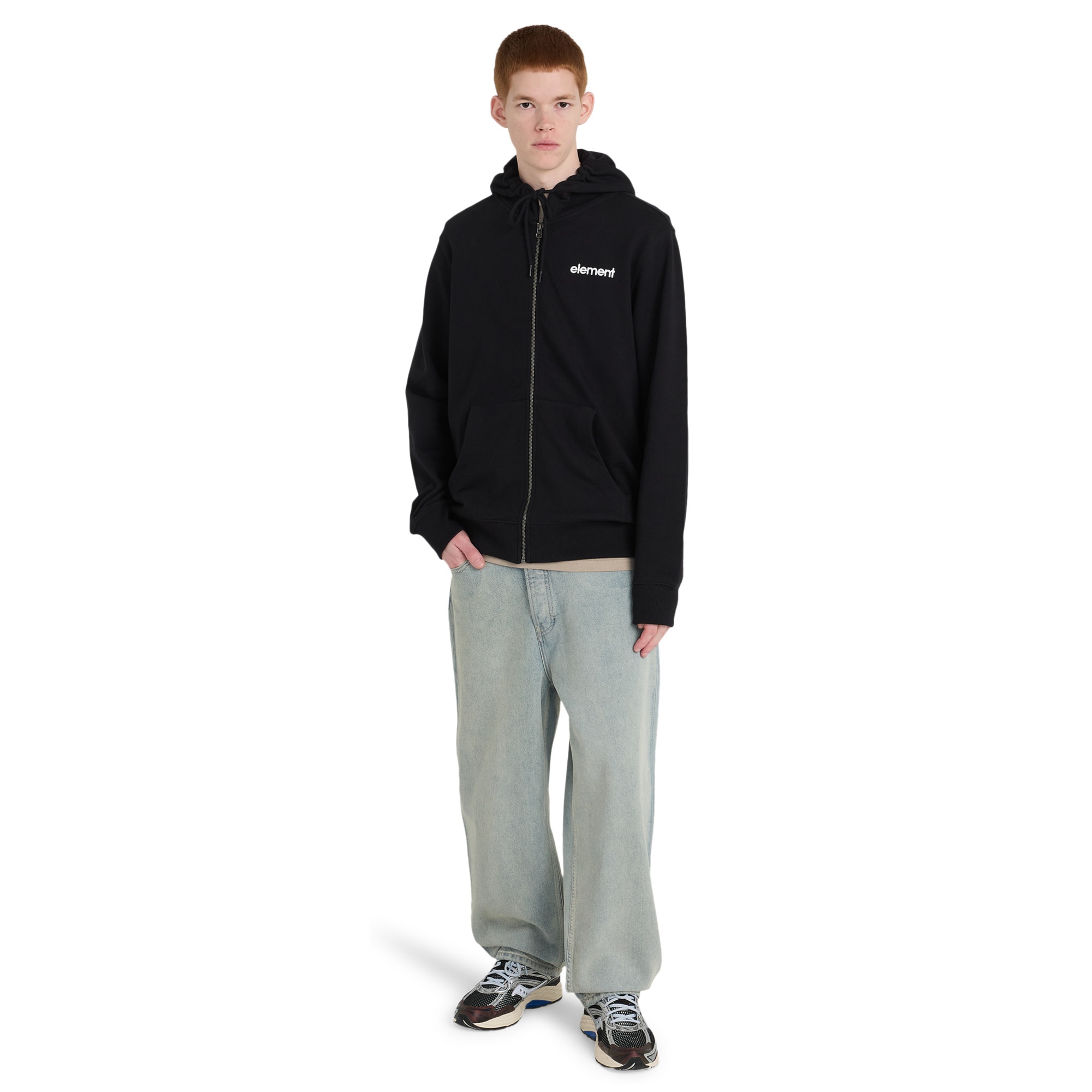 Sudadera con capucha y cremallera para hombre Future Nature Element - Negro Negro-4