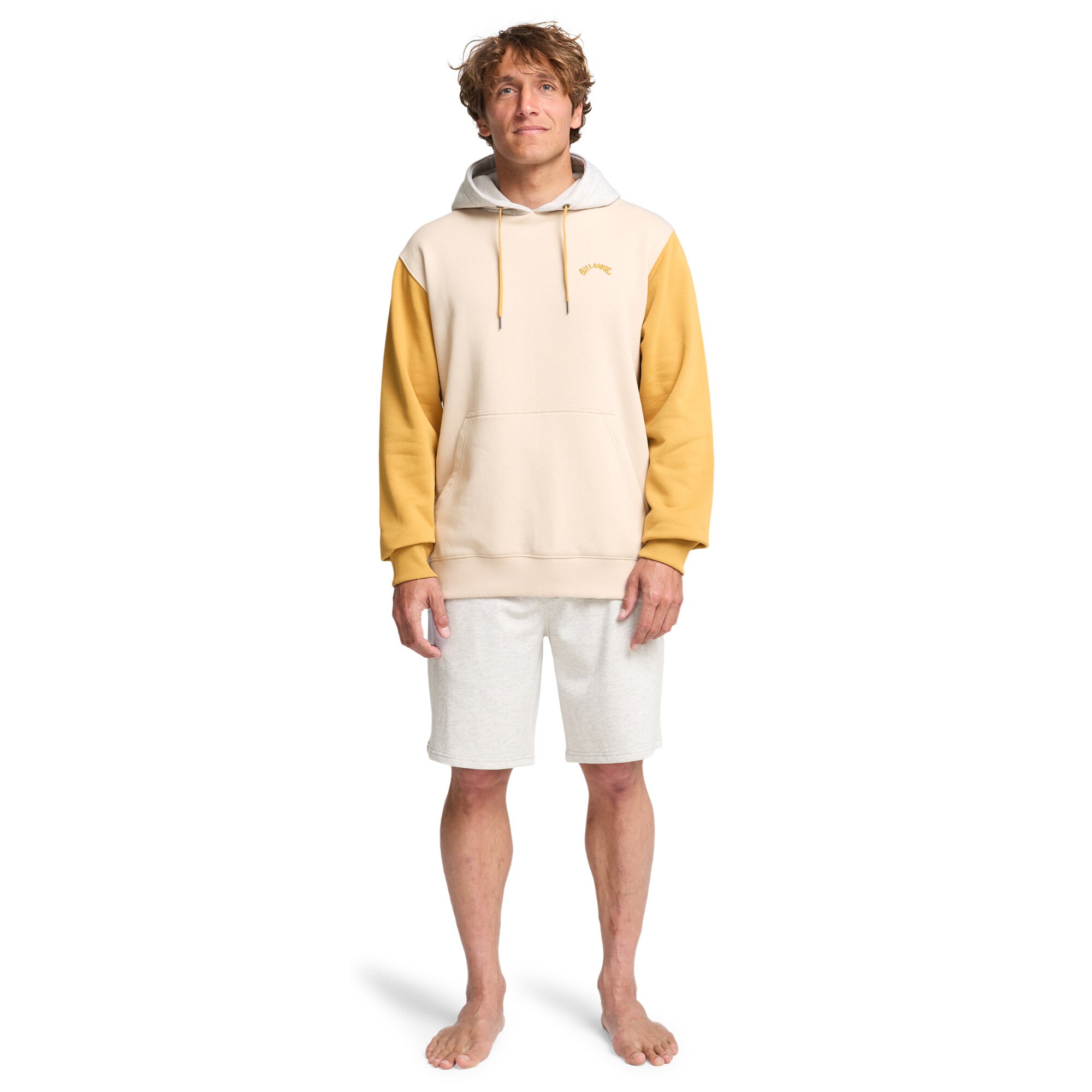 Sudadera de hombre Arch Block Po Billabong - Blanco / Amarillo Blanco / Amarillo-2