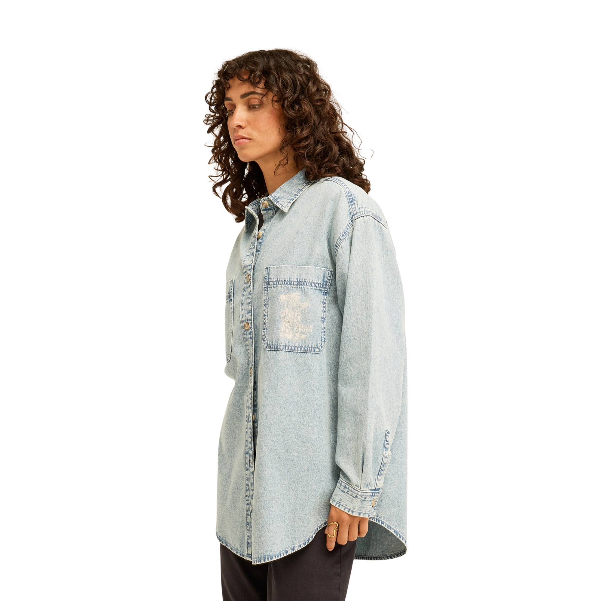 Camisa de mujer Down The Coast Billabong - Azul Azul-2