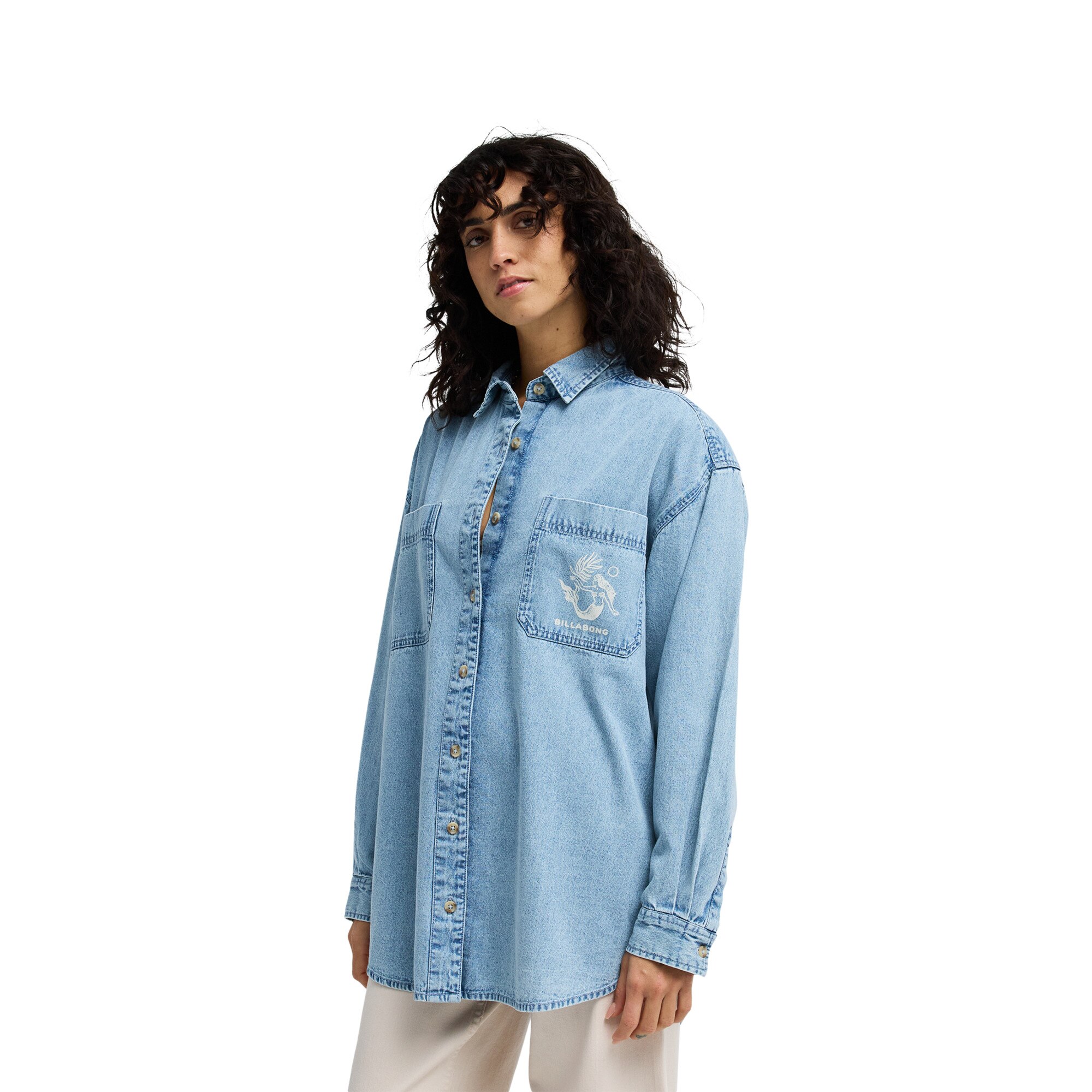 Camisa de mujer Down The Coast Billabong - Azul Azul-5