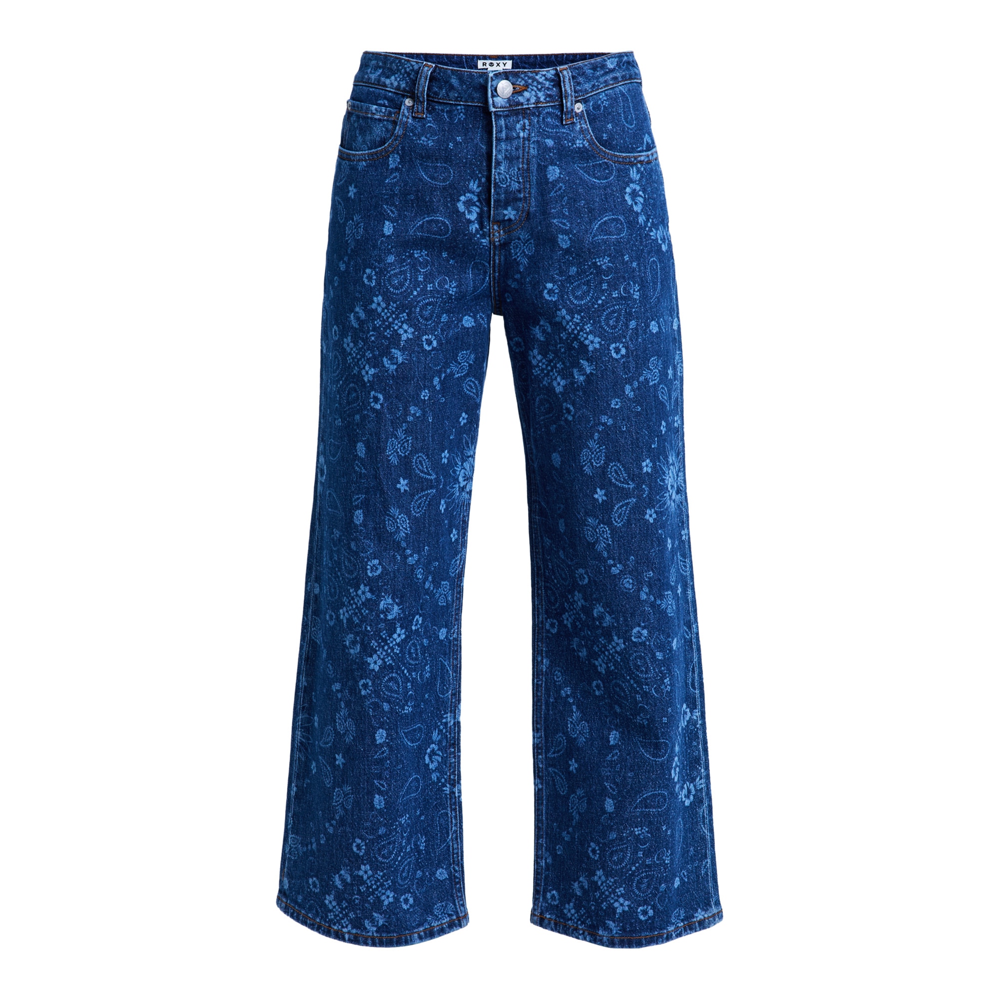 Imagen 0 de Vaquero de corte ancho de mujer Boogie Night Mid Ocean Blue Roxy Azul