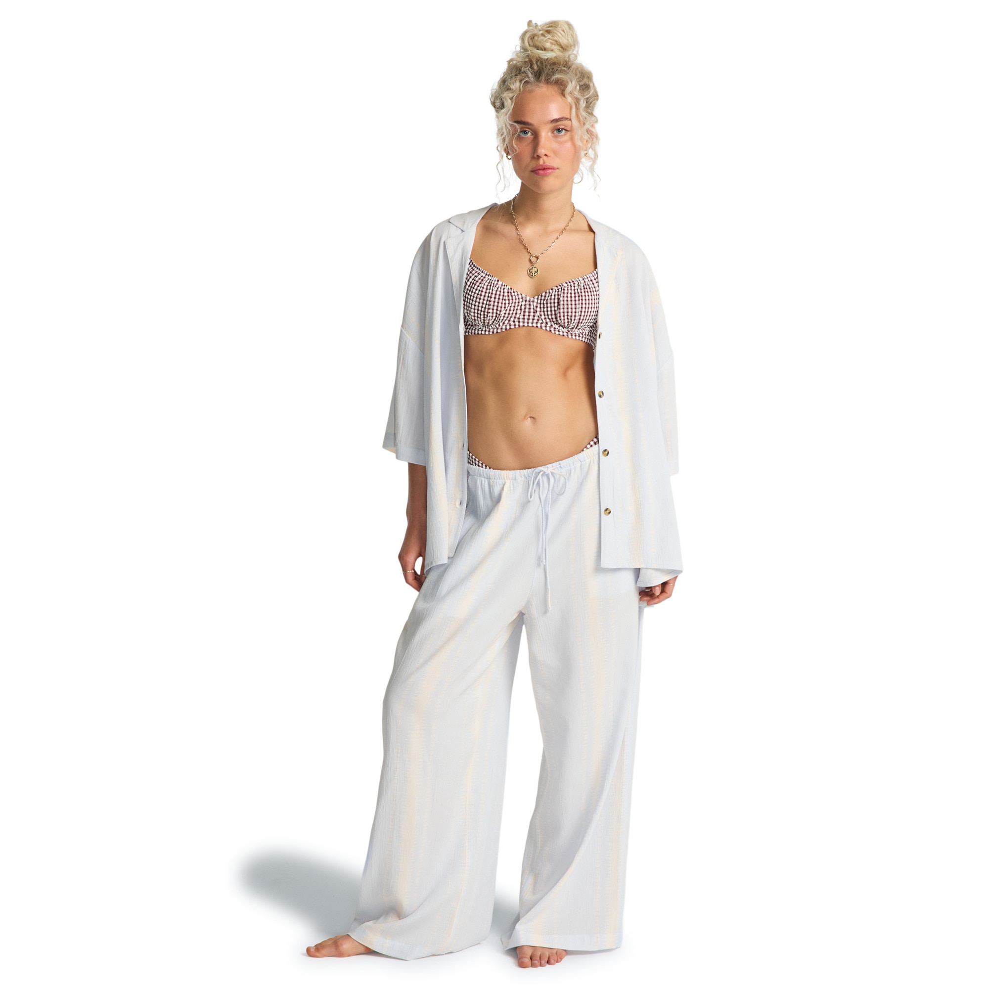 Camisa de mujer Beach Side Billabong - Azul Azul-2