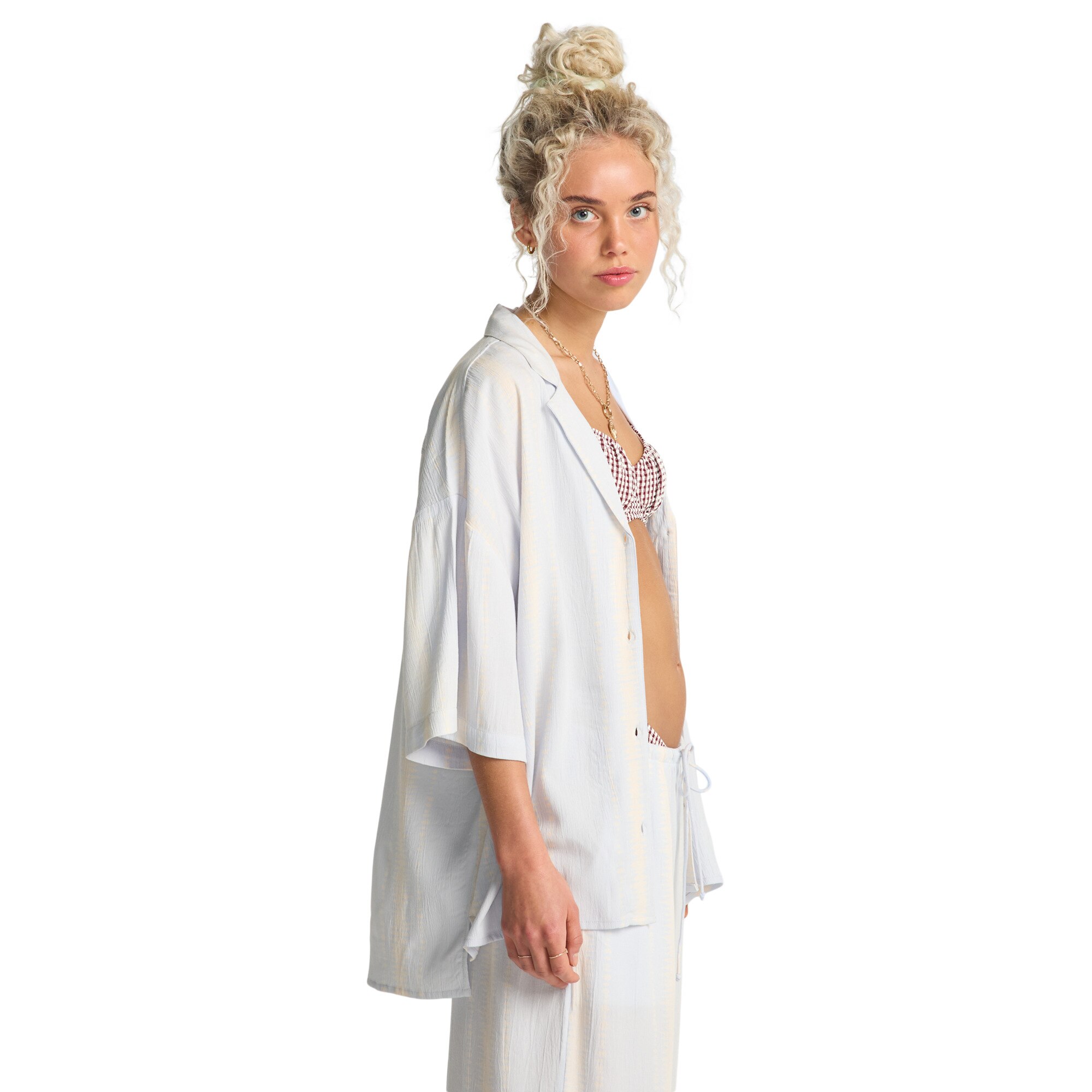 Camisa de mujer Beach Side Billabong - Azul Azul-4