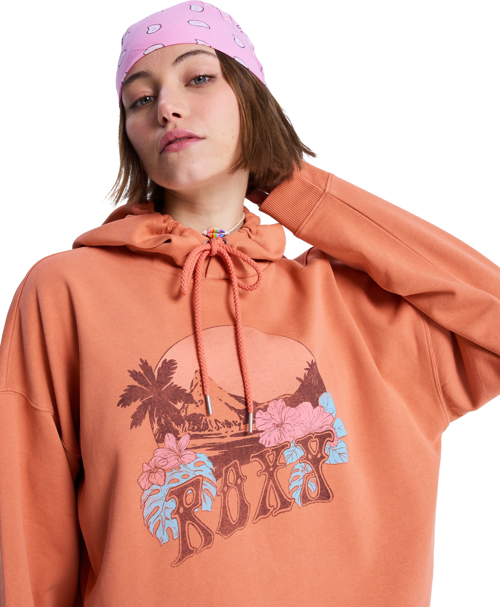 Sudadera de mujer Lineup Oversized Roxy - Naranja Naranja-4