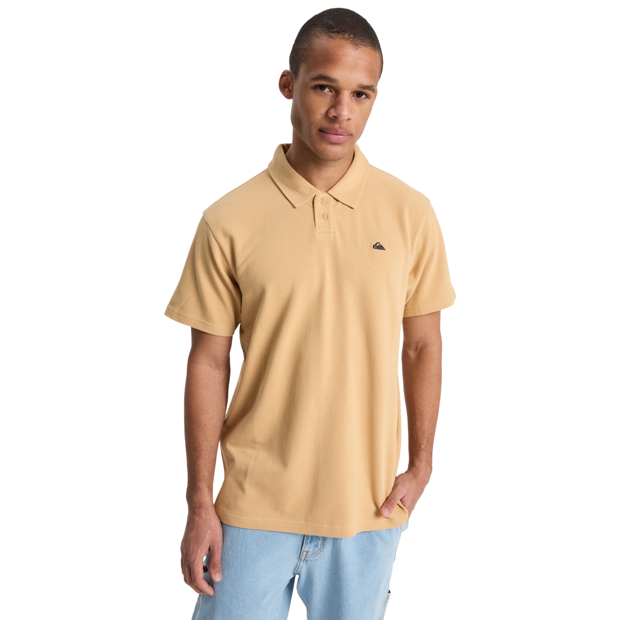 Polo de manga corta para hombre Mw Pique Polo Quiksilver - Marrón Marrón-1