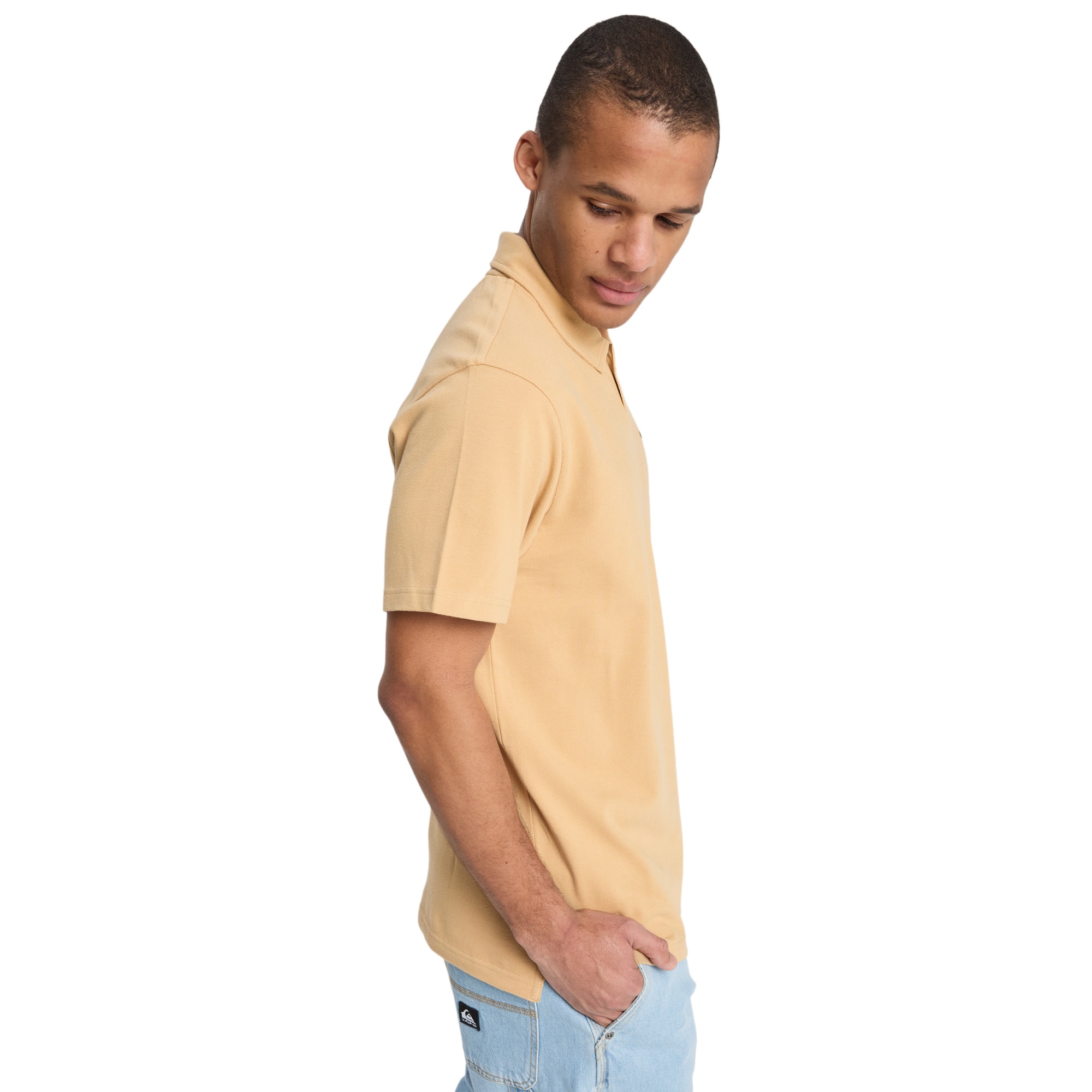 Polo de manga corta para hombre Mw Pique Polo Quiksilver - Marrón Marrón-3
