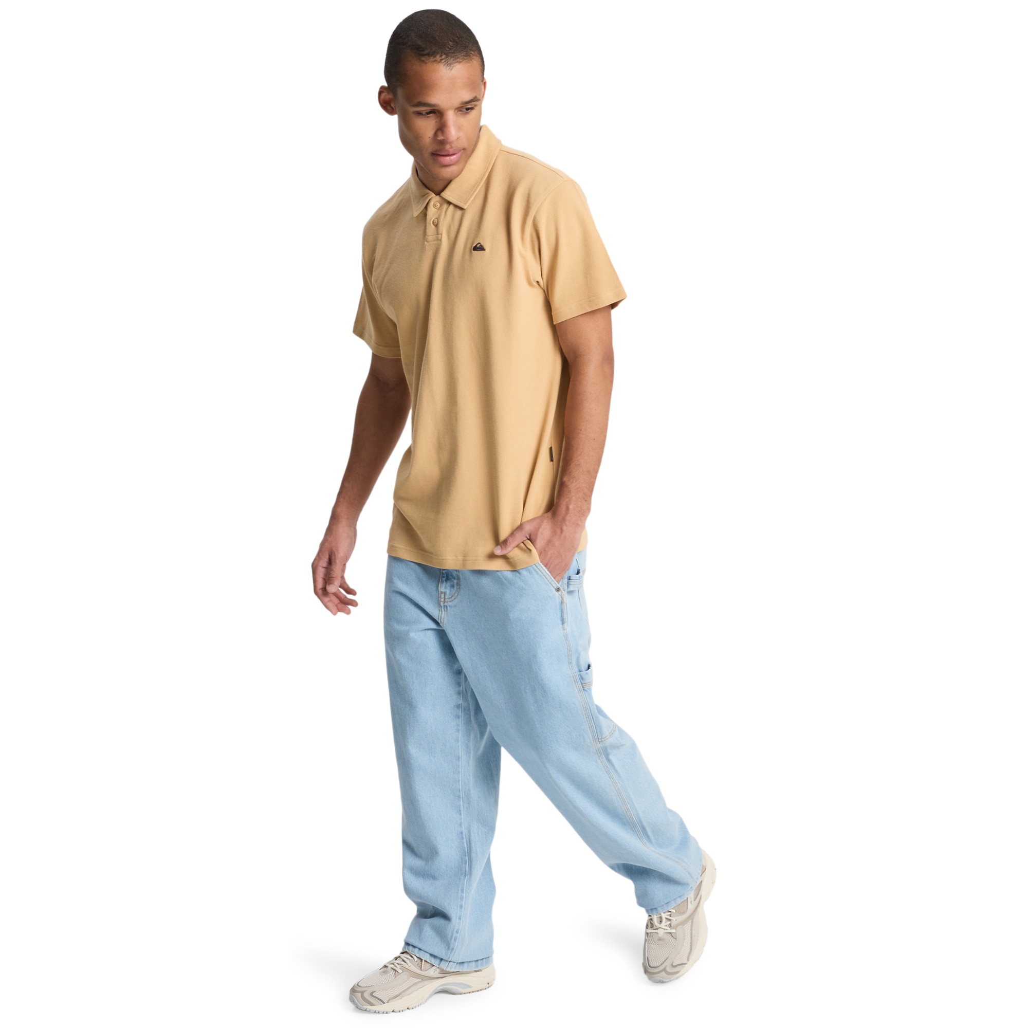Polo de manga corta para hombre Mw Pique Polo Quiksilver - Marrón Marrón-4