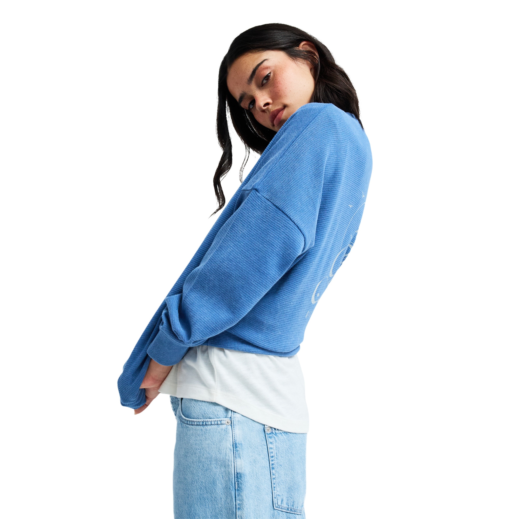 Camiseta de mujer Eastside Midweight Roxy - Azul Azul-3