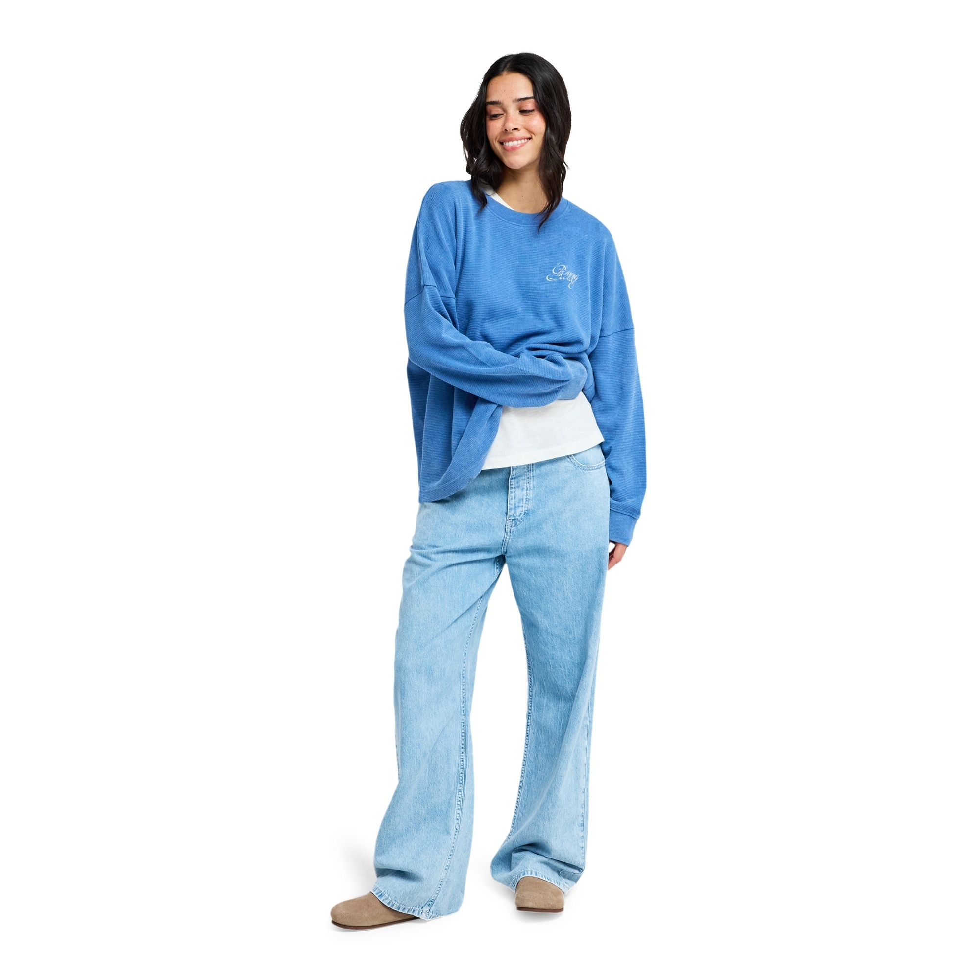 Camiseta de mujer Eastside Midweight Roxy - Azul Azul-5